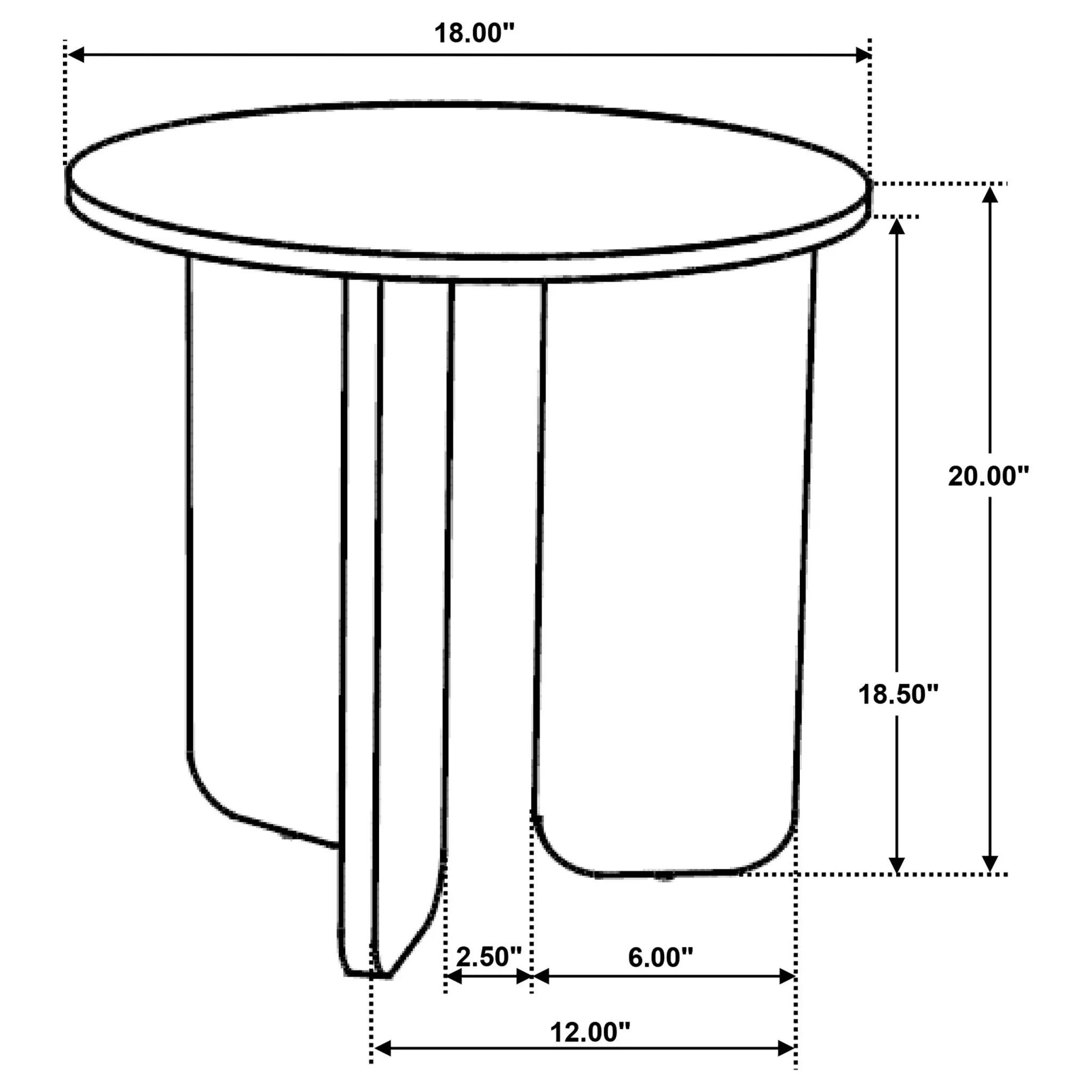 Jenna Round Marble Top Side End Table Brown - Image 8