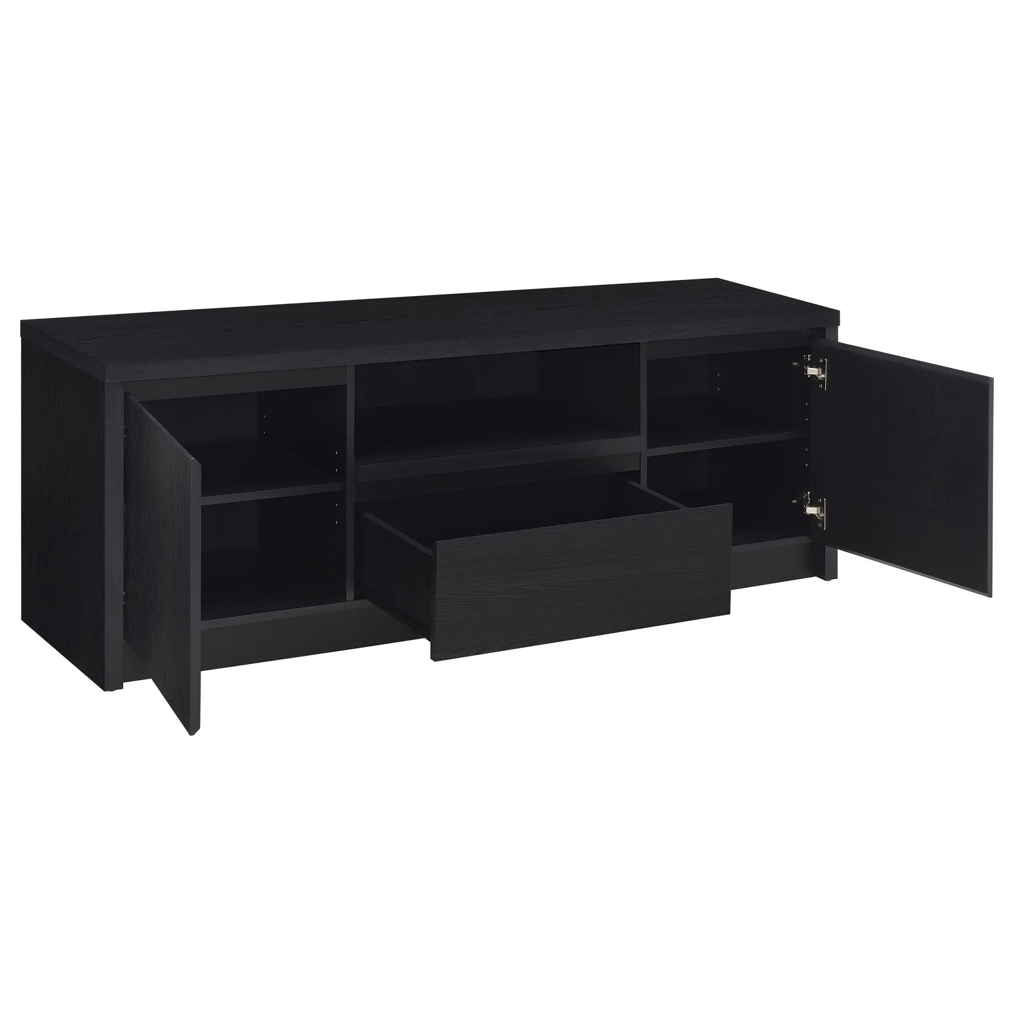 Winfield 60-inch Corner TV Stand Matte Black - Image 3
