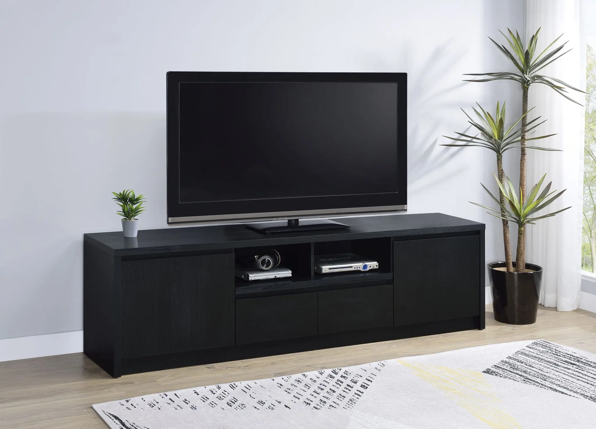 Winfield 78-inch TV Stand Black