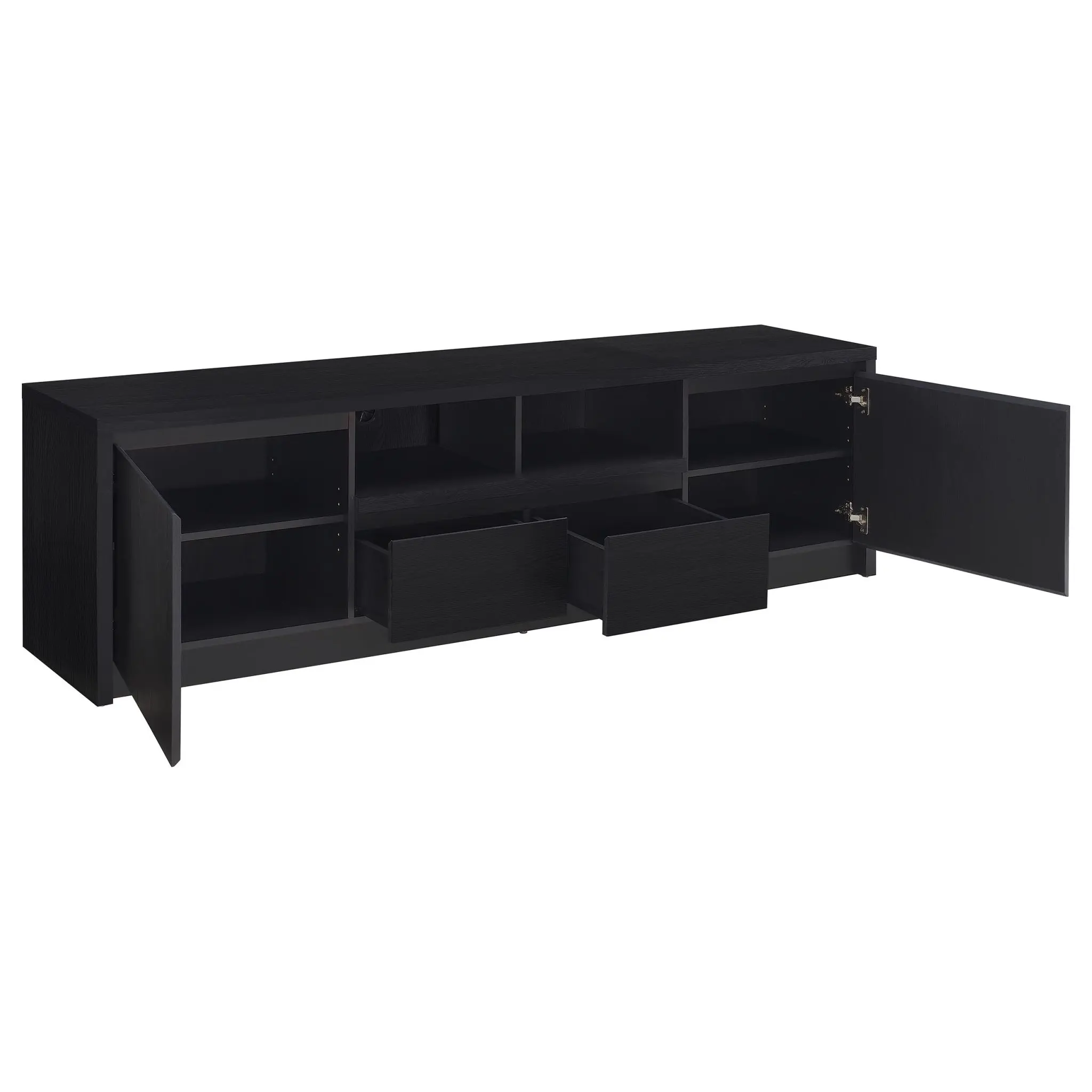 Winfield 78-inch TV Stand Black - Image 3