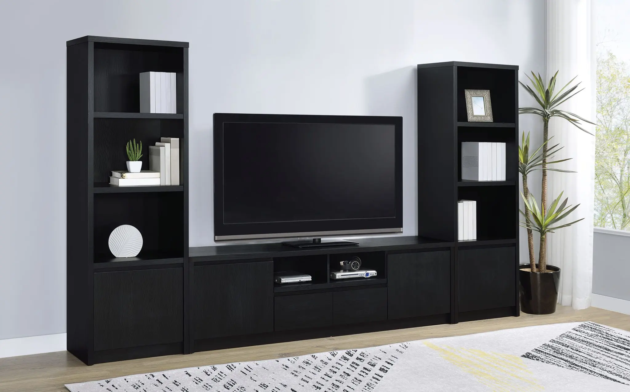 Winfield 78-inch TV Stand Black - Image 12