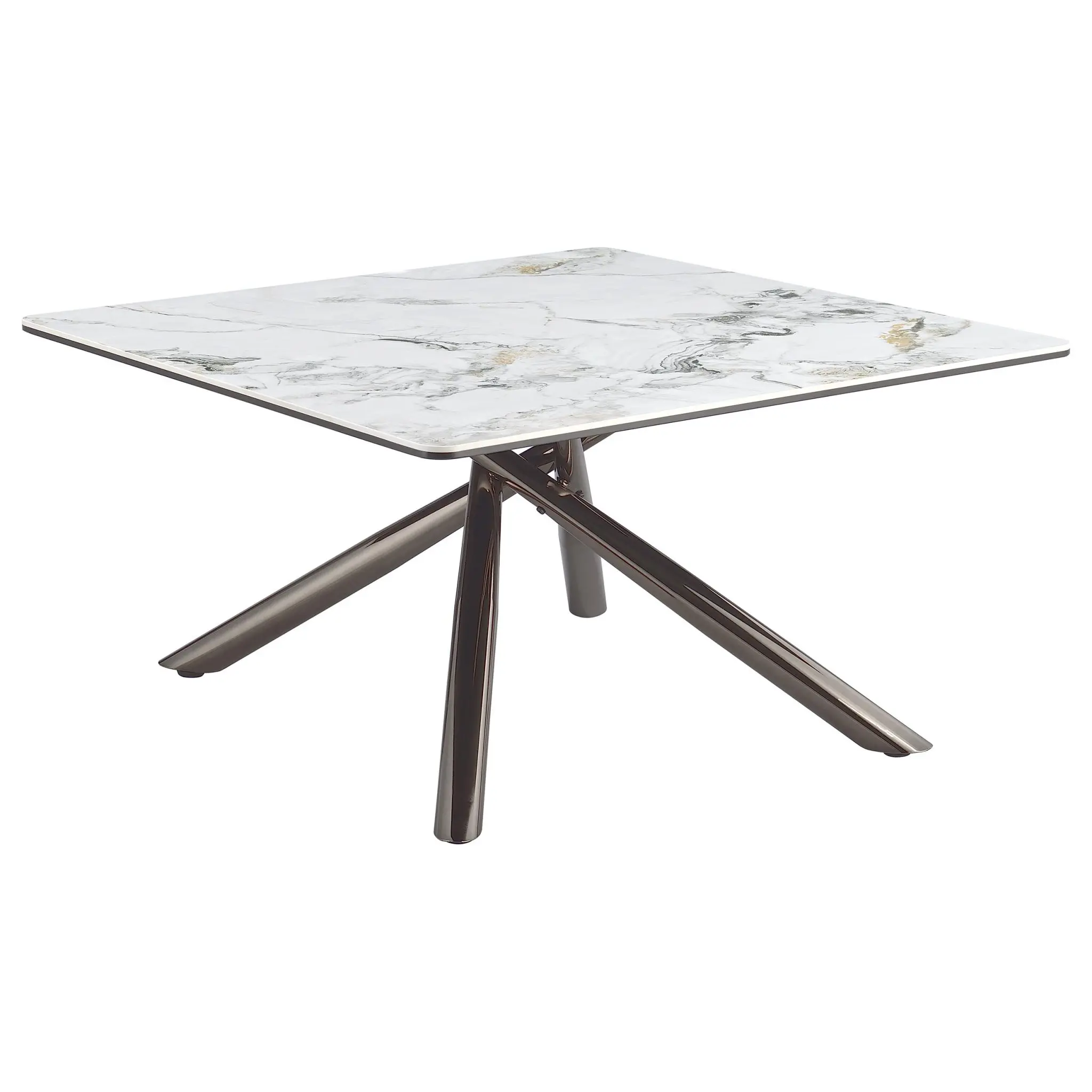 Carvell Square Sintered Stone Top Coffee Table Mirage White - Image 2