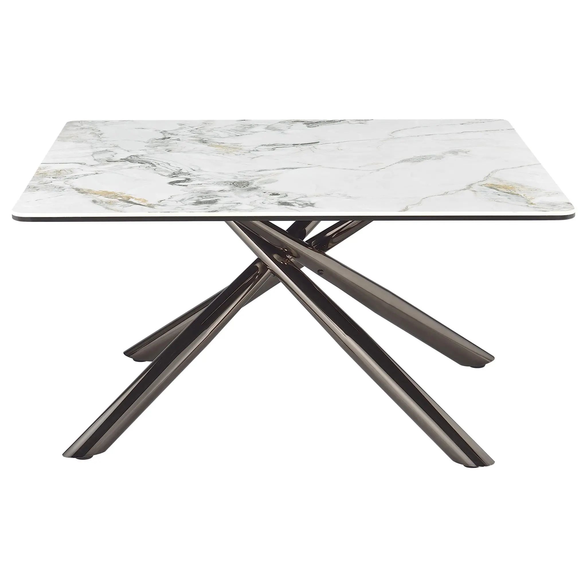 Carvell Square Sintered Stone Top Coffee Table Mirage White - Image 4