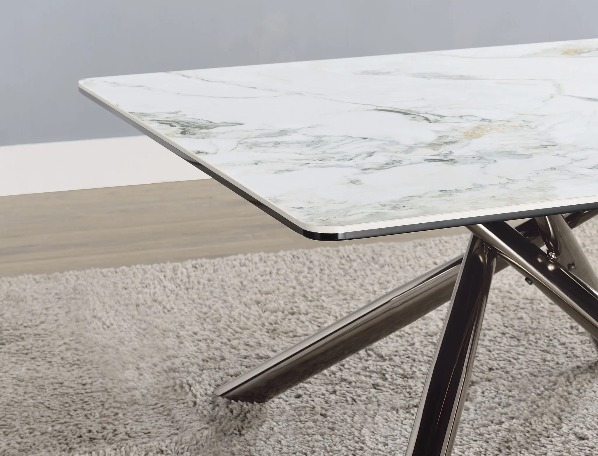 Carvell Square Sintered Stone Top Coffee Table Mirage White - Image 9