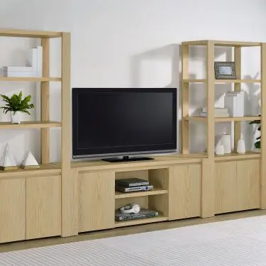 Laurelton 3-Piece Entertainment Center Light Oak