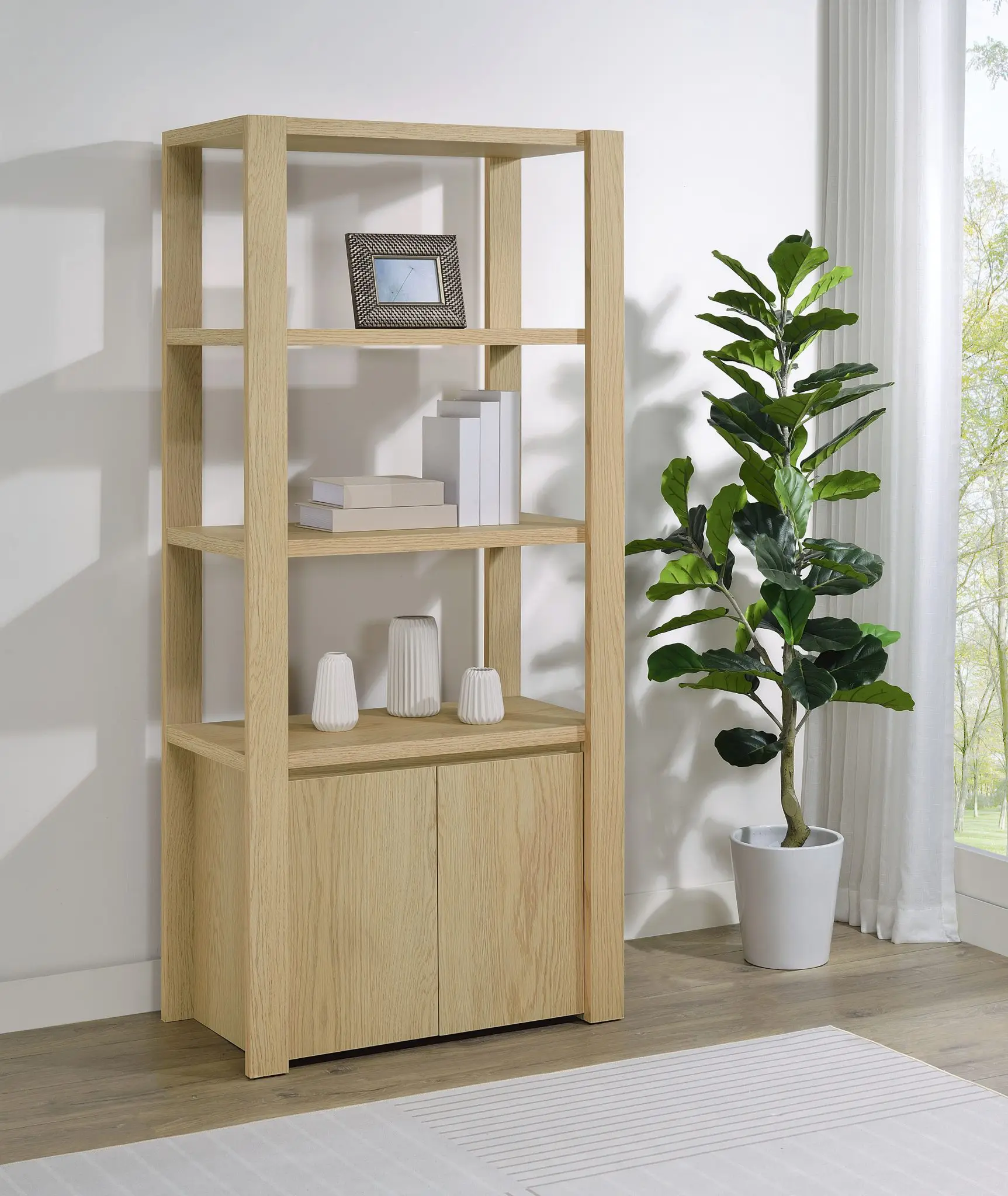 Laurelton Media Tower Light Oak