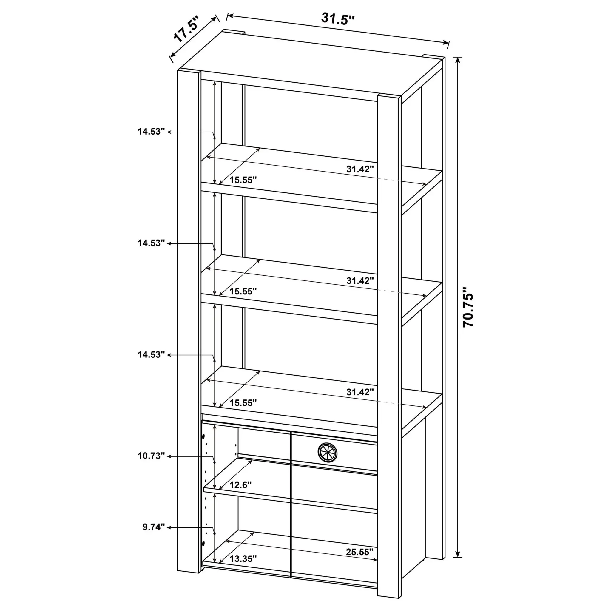 Laurelton Media Tower Light Oak - Image 11
