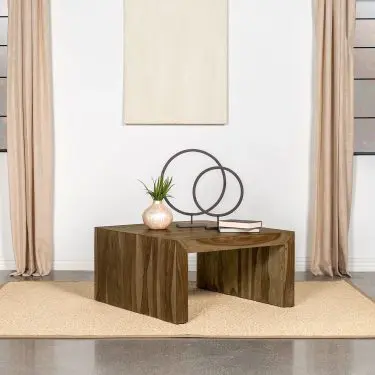 Odilia Solid Wood Coffee and End Table Auburn