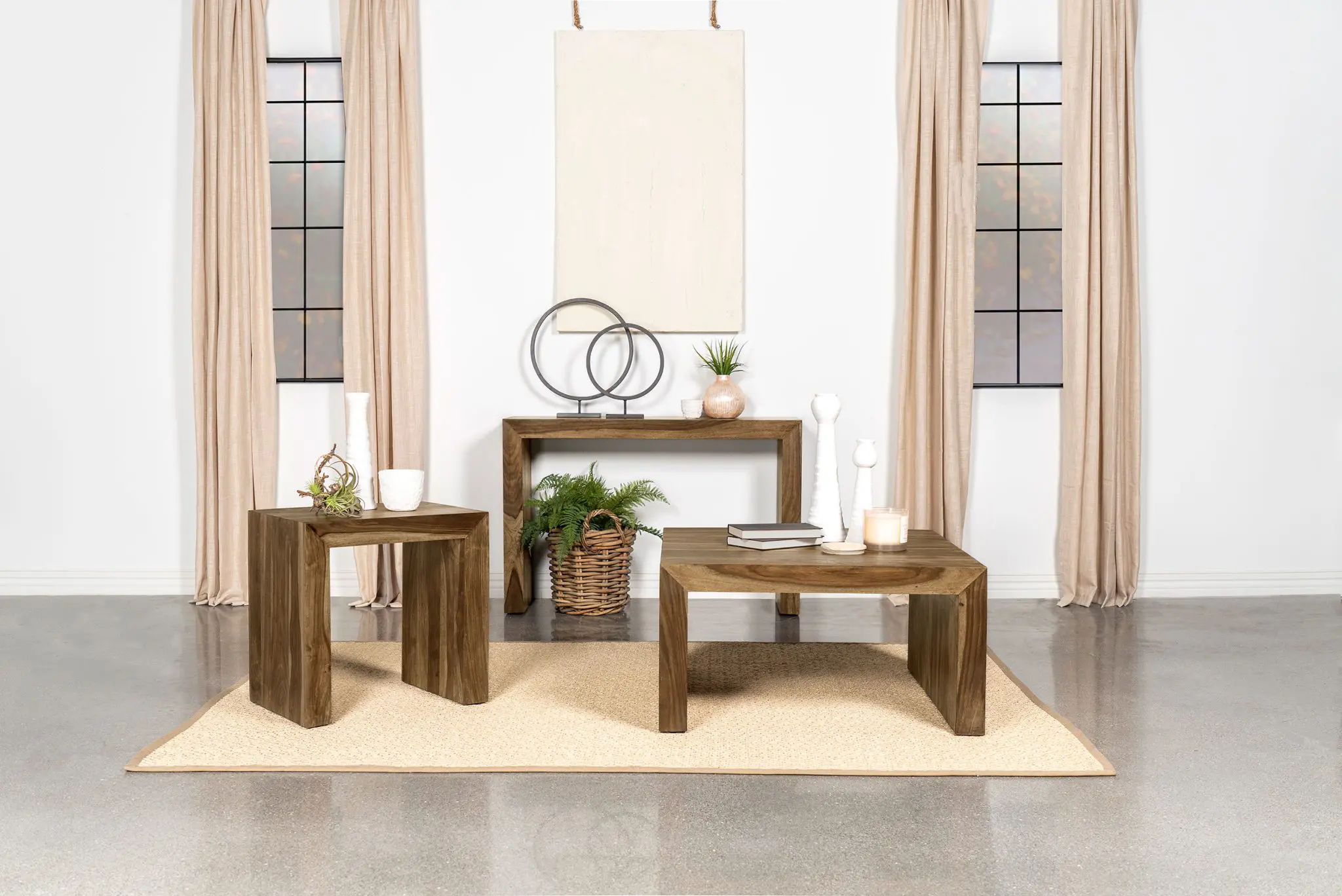Odilia Solid Wood Coffee and End Table Auburn - Image 8