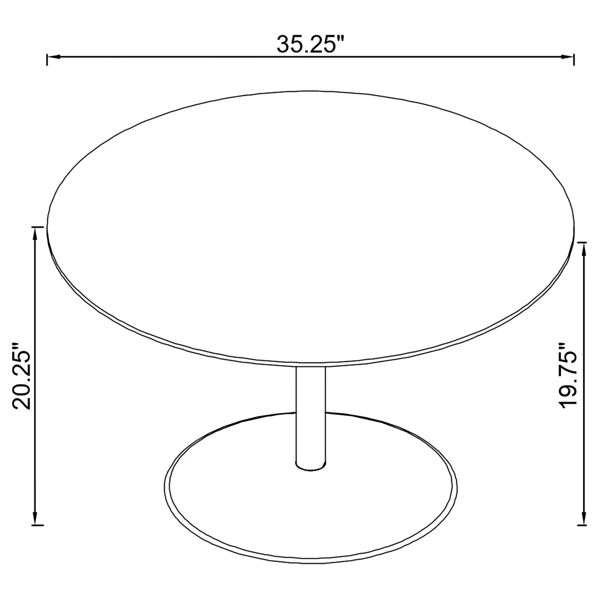 Ganso Round Metal Coffee and End Table with Glass Top Black - Image 4