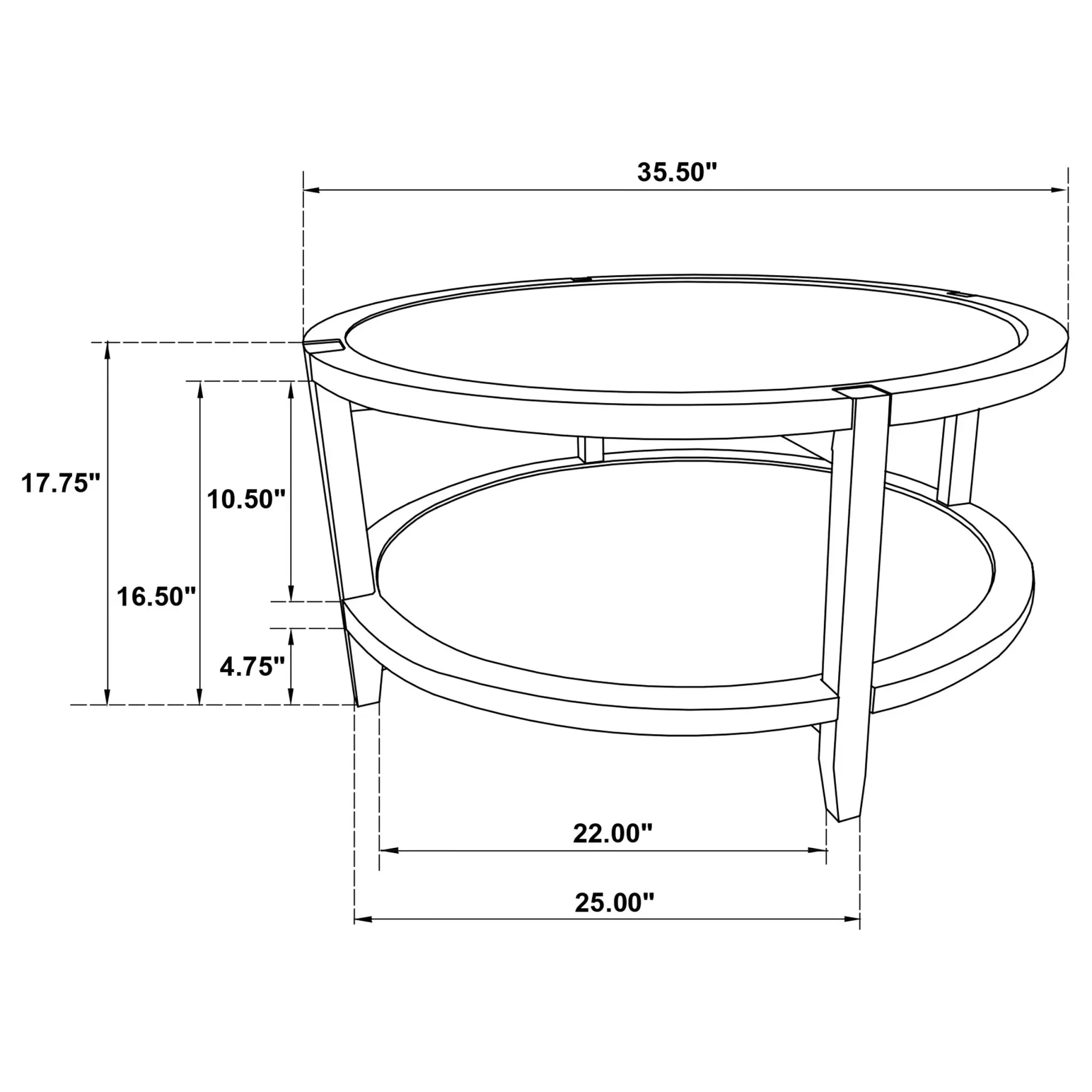 Camillo Round Solid Wood Coffee and End Table Maple Brown - Image 8
