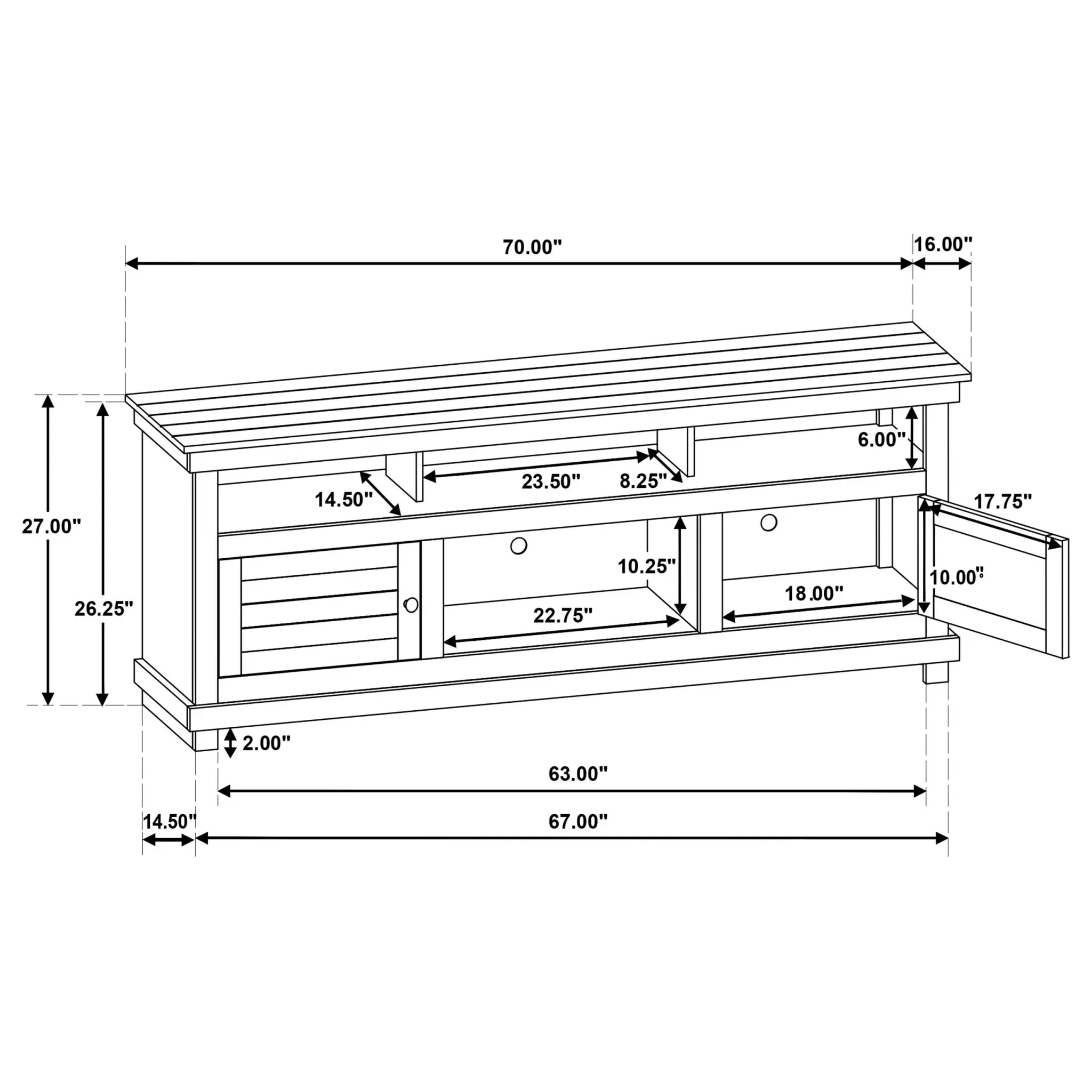 Payne 70-inch TV Stand - Image 13