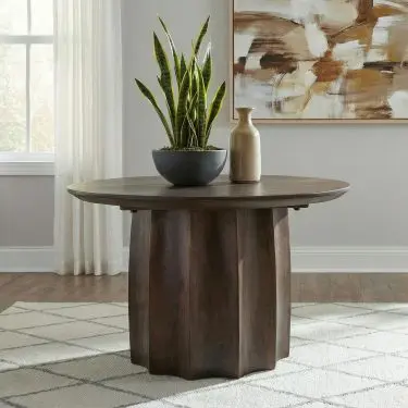 Cayenne Solid Mango Wood Coffee and End Table Walnut