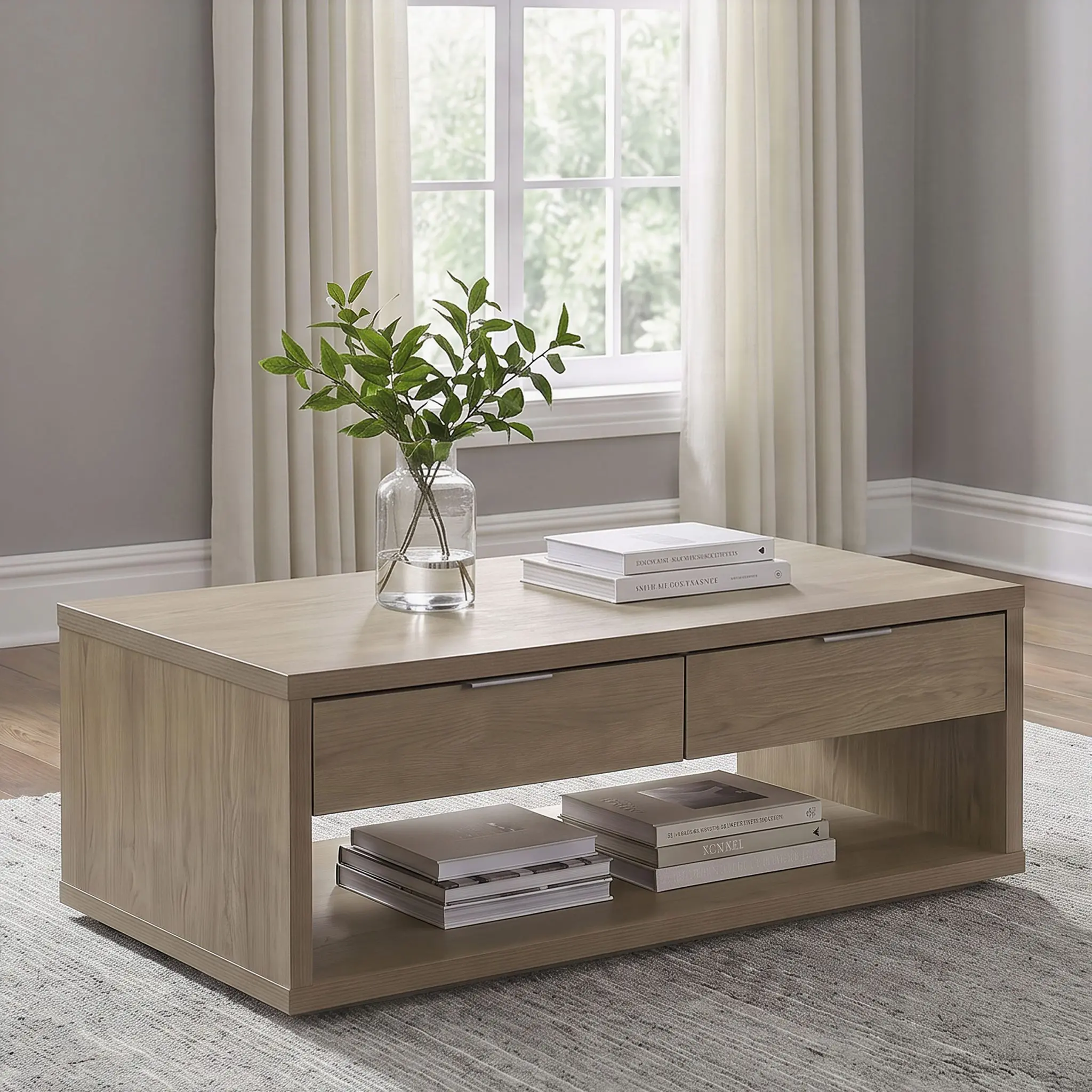 Ingram Coffee and End Table with Storage Latte