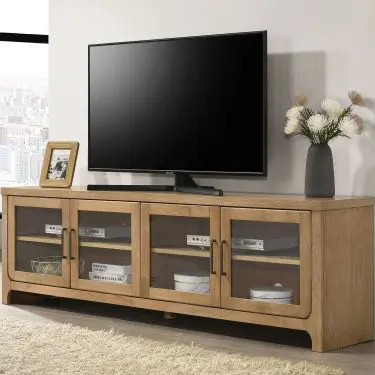 Brenham 79-inch TV Stand Washed Oak