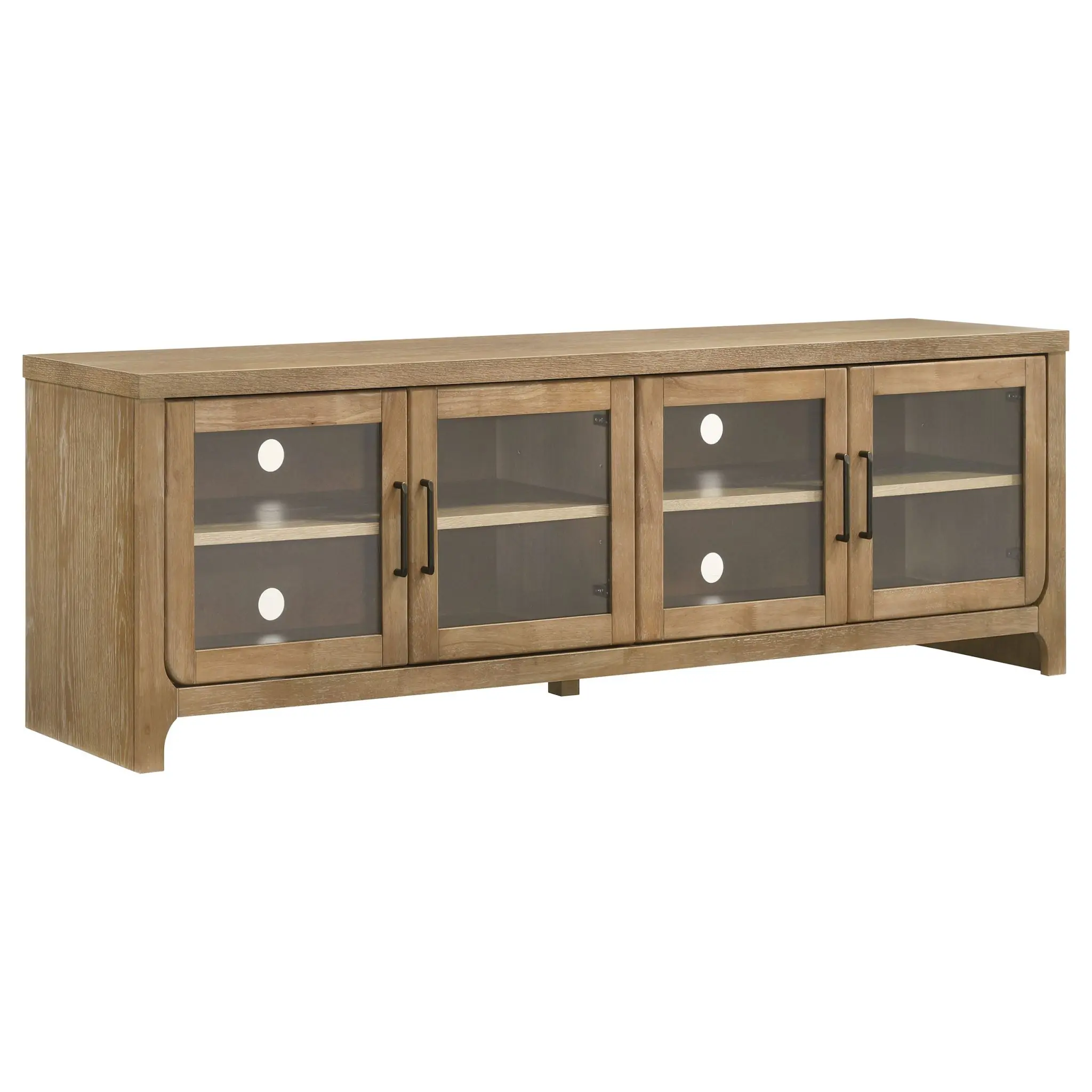 Brenham 79-inch TV Stand Washed Oak - Image 2