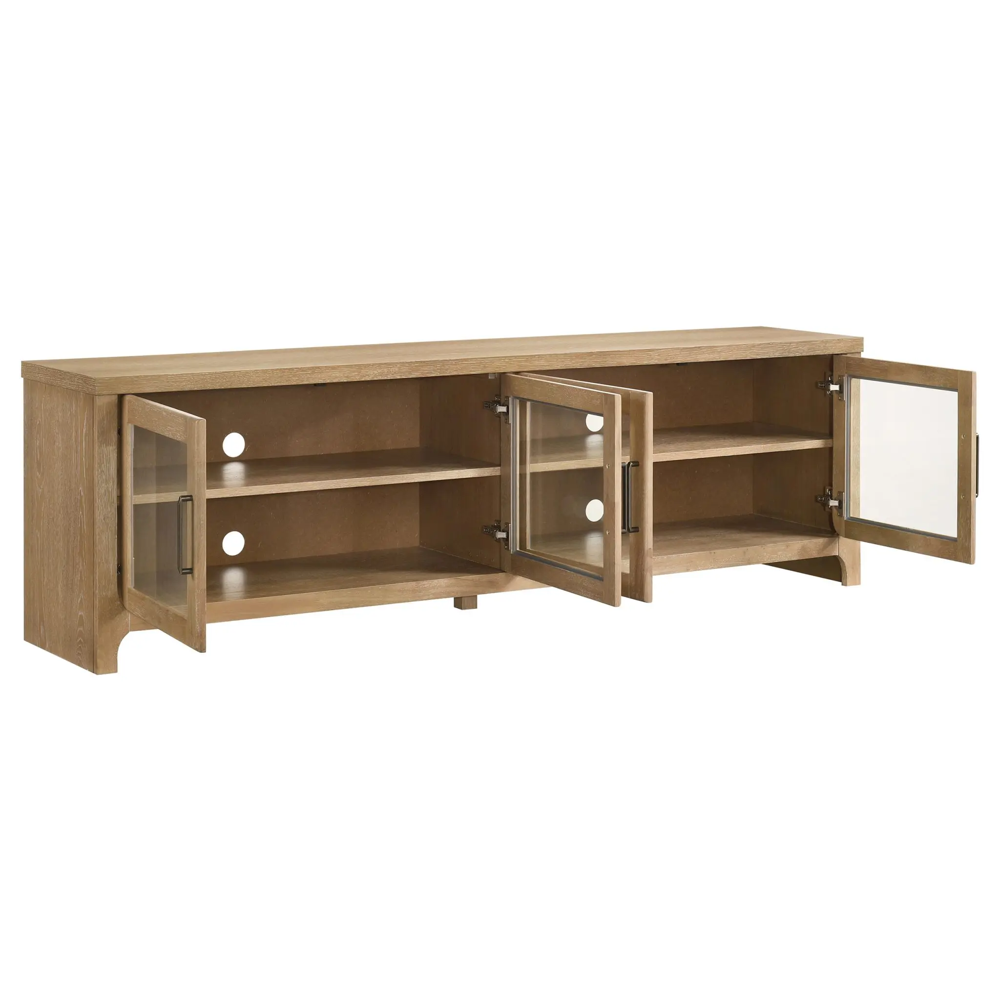 Brenham 79-inch TV Stand Washed Oak - Image 3