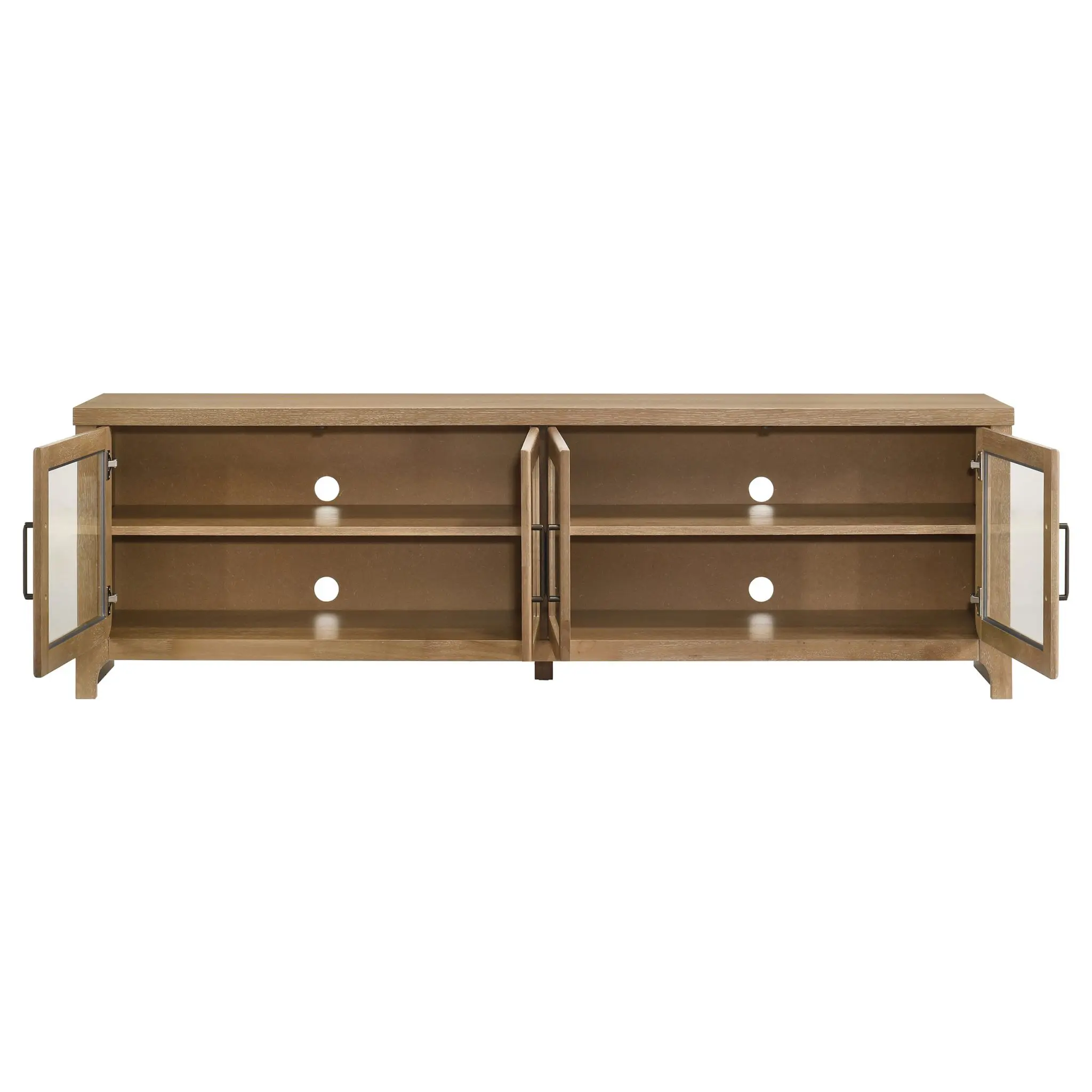 Brenham 79-inch TV Stand Washed Oak - Image 5