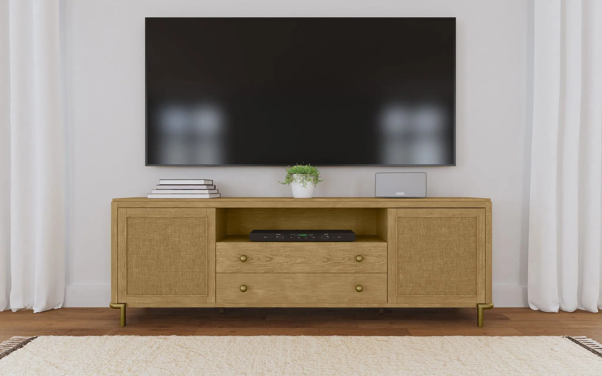 Arini Rattan Cane TV Stand