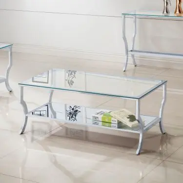 Saide Glass Top Coffee and End Table Chrome