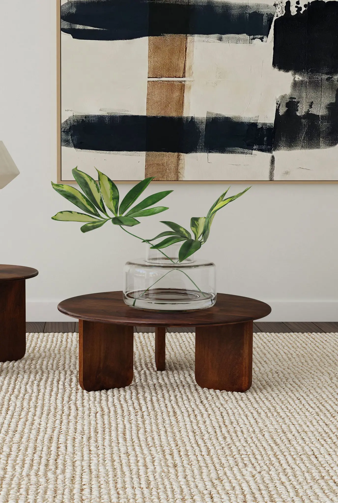 Dale Round Solid Mango Wood Coffee and End Table Brown