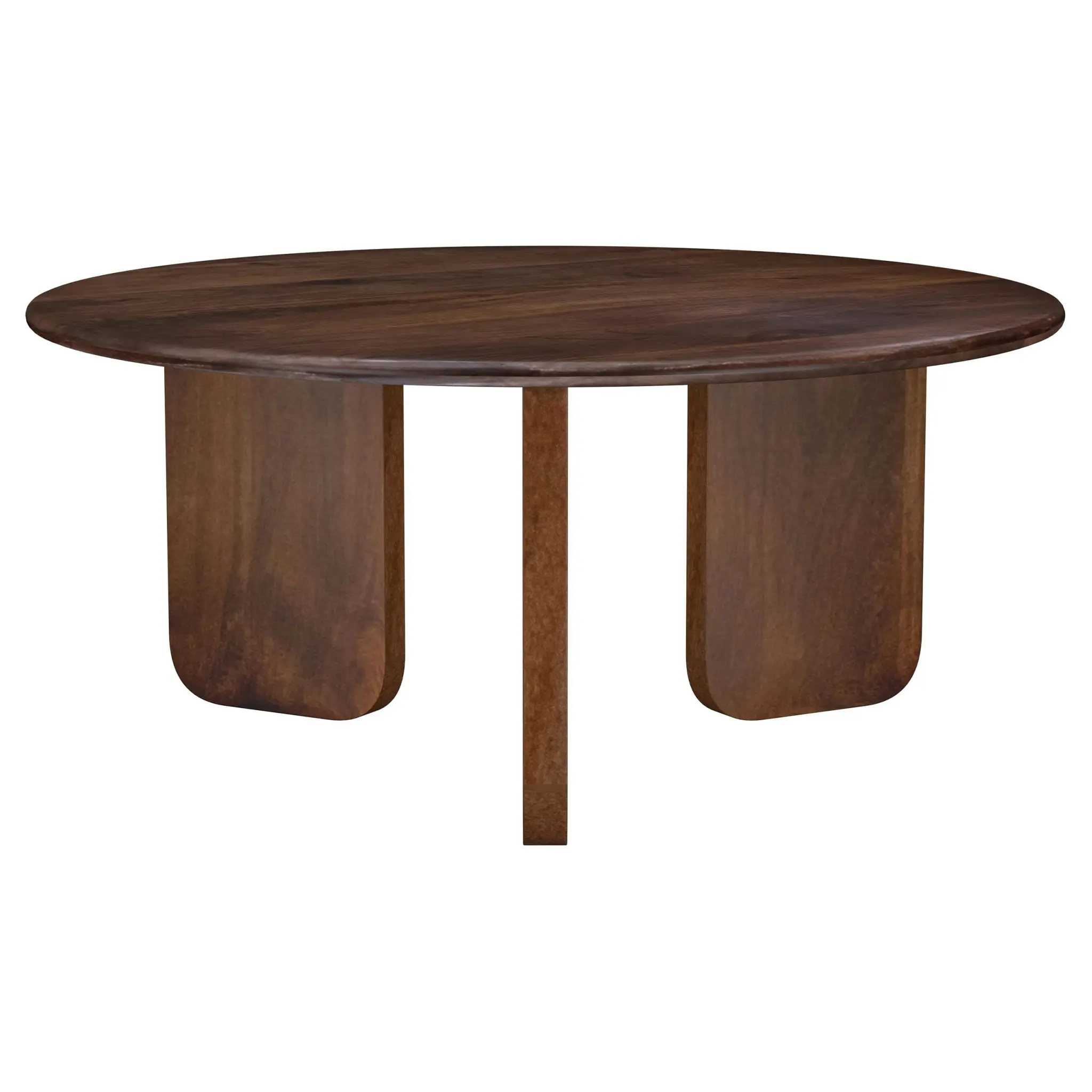 Dale Round Solid Mango Wood Coffee and End Table Brown - Image 3