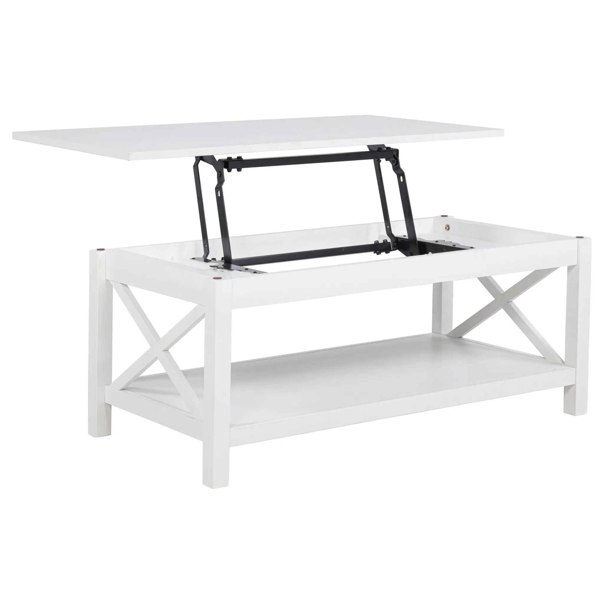 Skyview Lift-Top Coffee and End Table White - Image 4