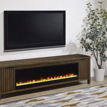 Carey 79-inch Fireplace TV Stand Dark Pine