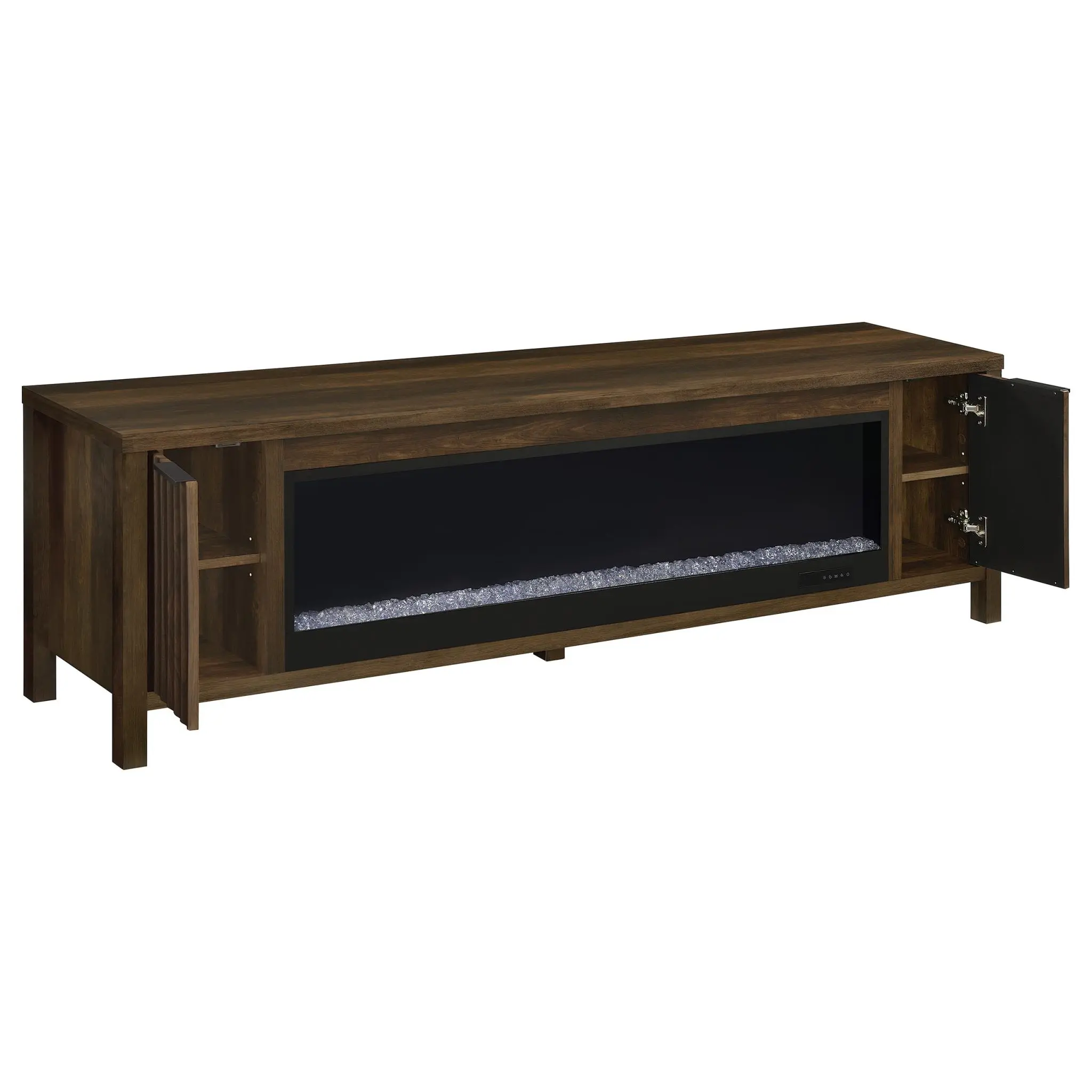 Carey 79-inch Fireplace TV Stand Dark Pine - Image 3