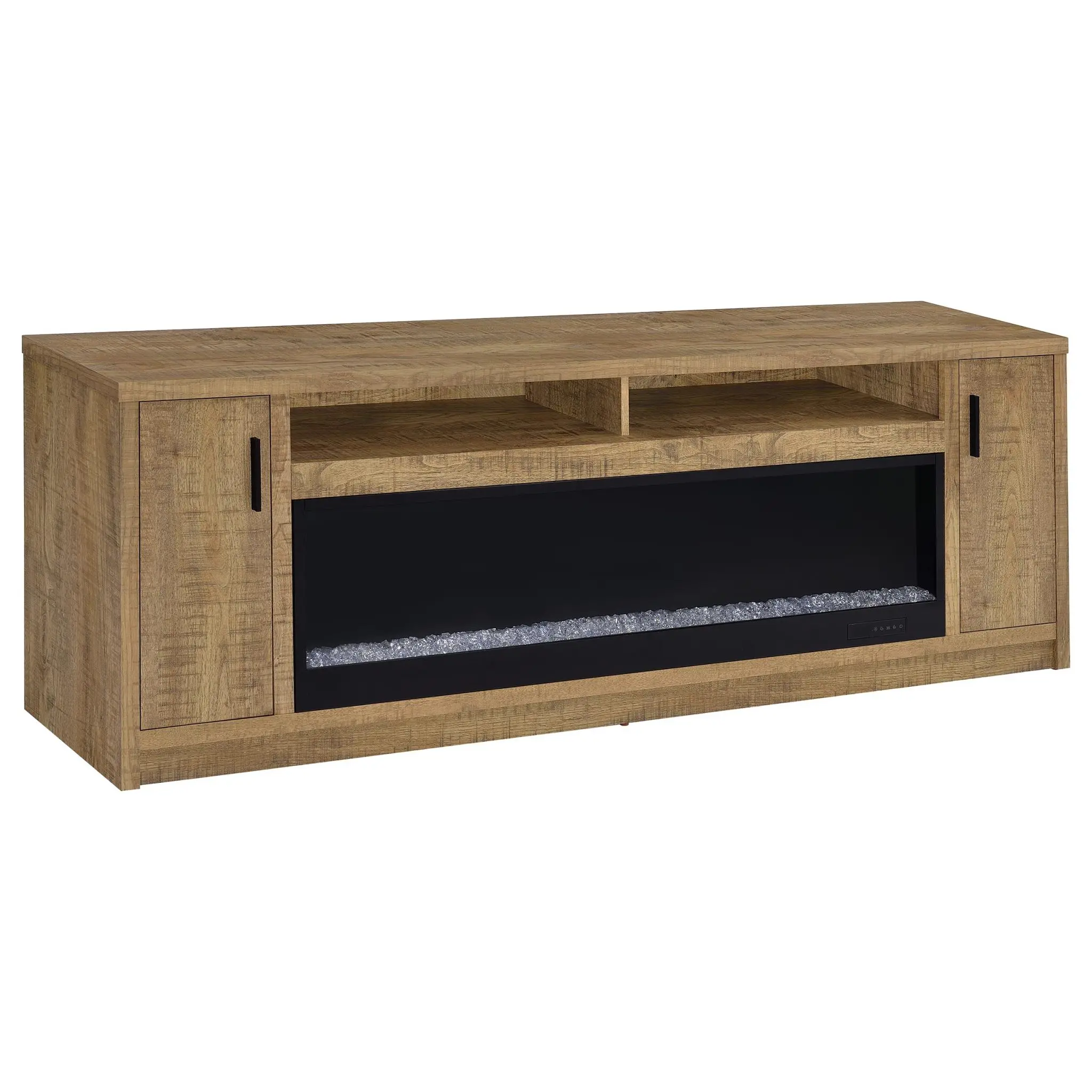 Eddy 79-inch Fireplace TV Stand Black Oak - Image 2