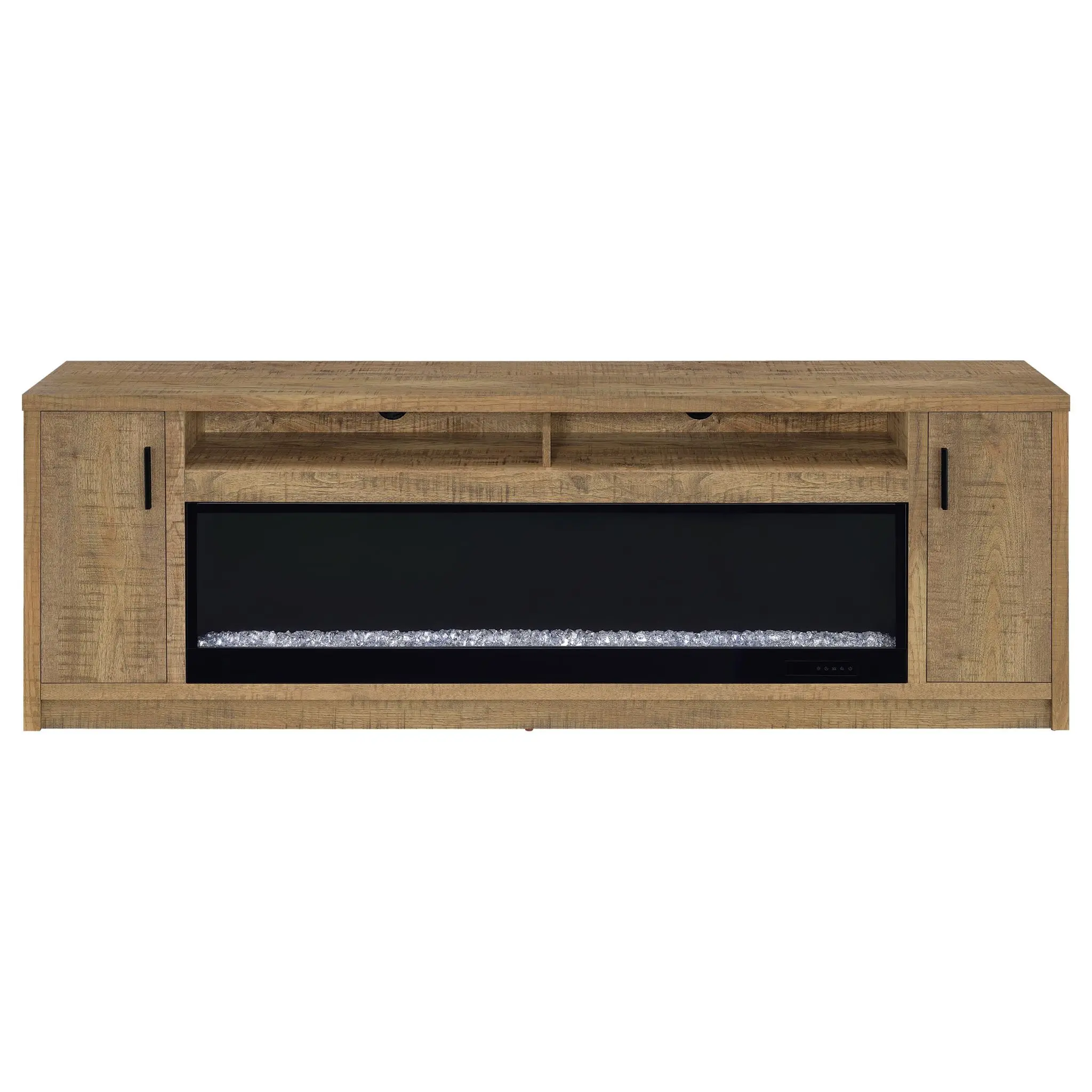 Eddy 79-inch Fireplace TV Stand Black Oak - Image 4