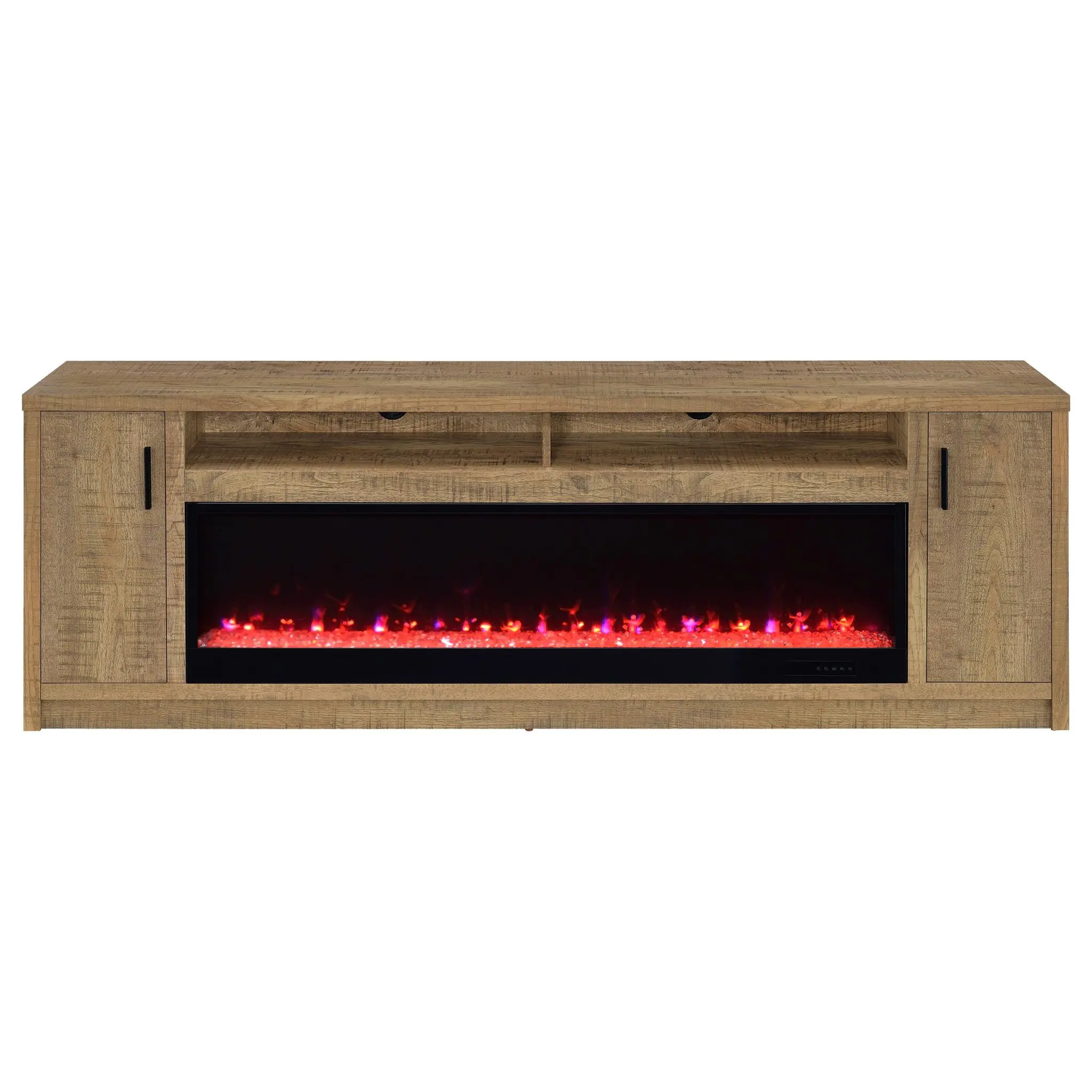 Eddy 79-inch Fireplace TV Stand Black Oak - Image 5