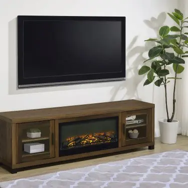 Havering 71-inch Fireplace TV Stand Dark Pine