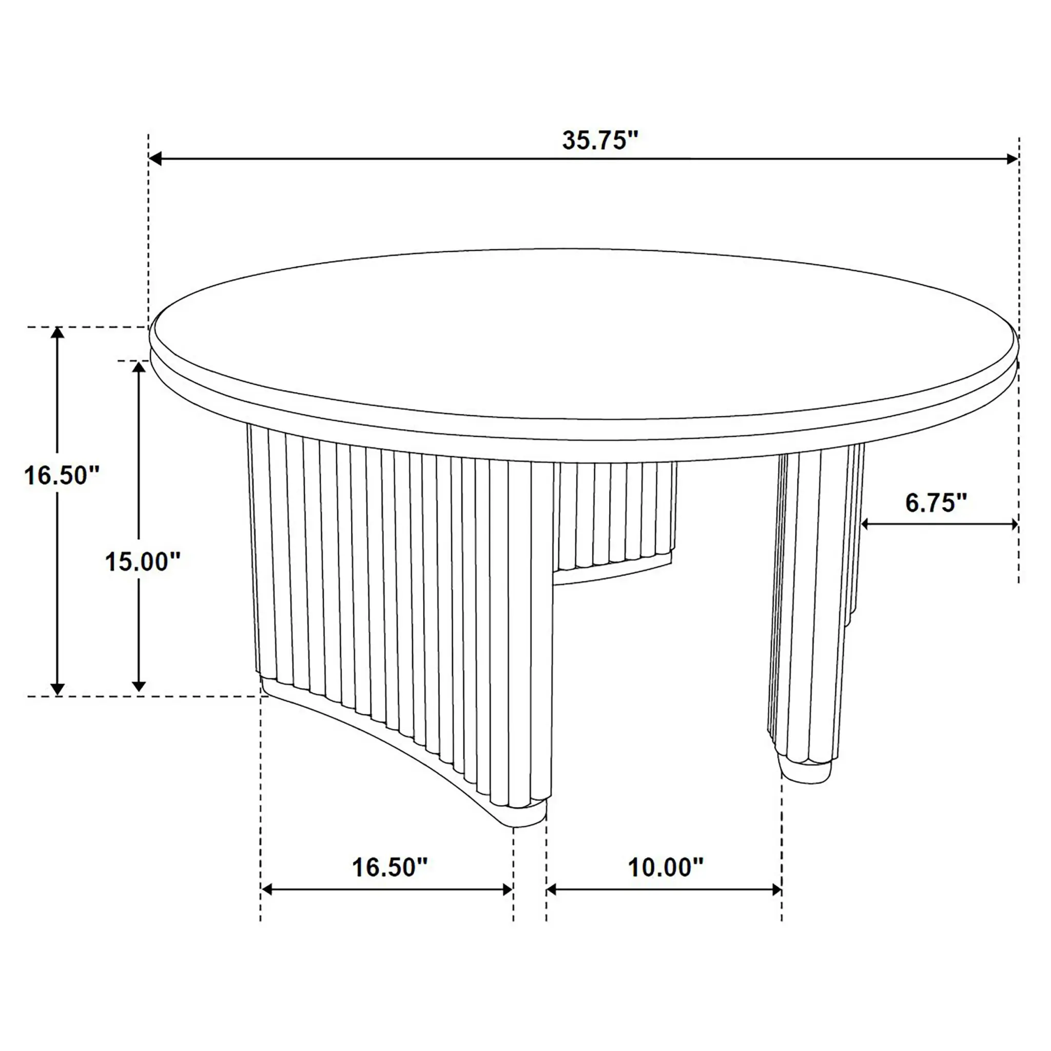 Adina Round Coffee and End Table Distressed Light Brown - Image 7