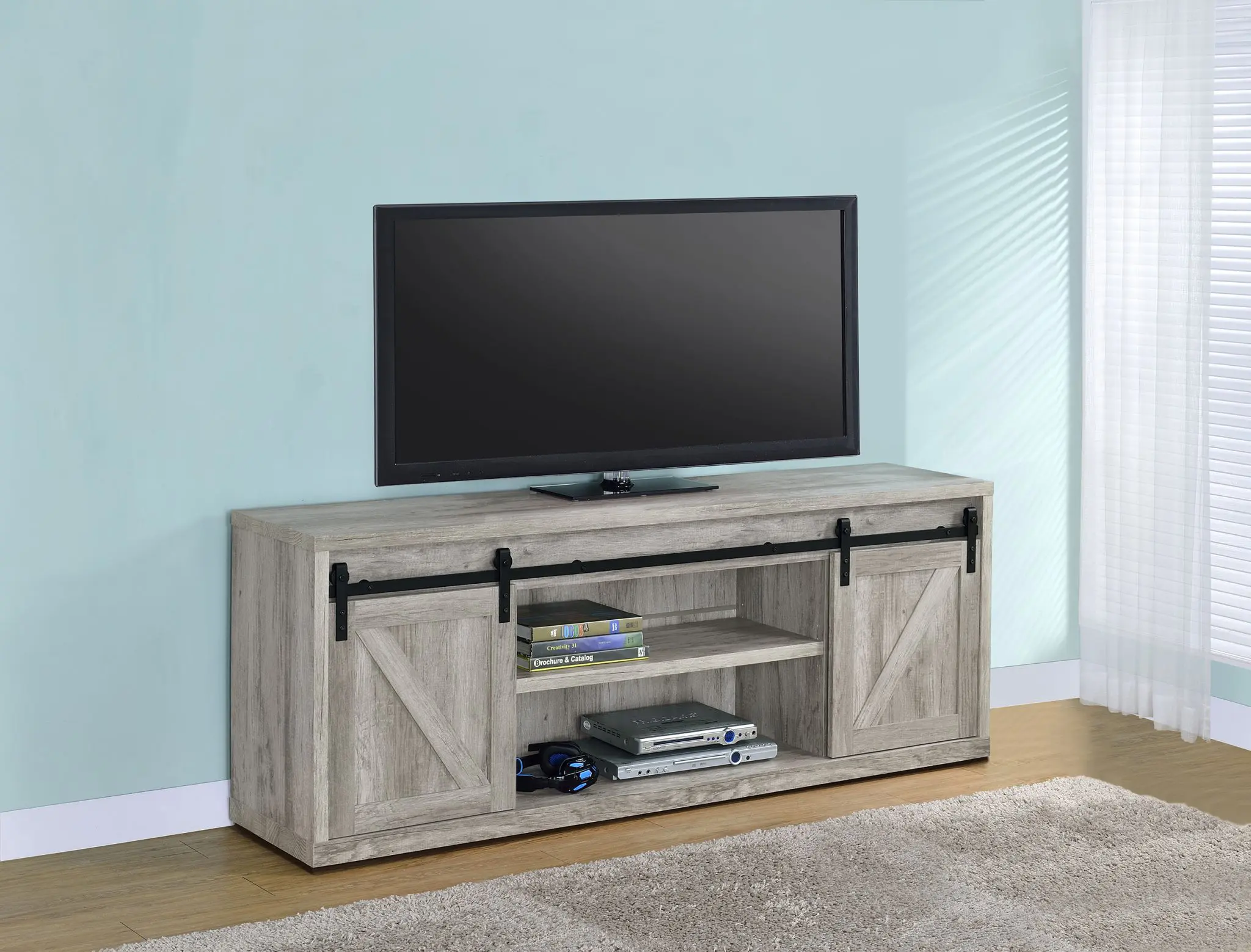 Brockton 71-inch TV Stand Grey Driftwood