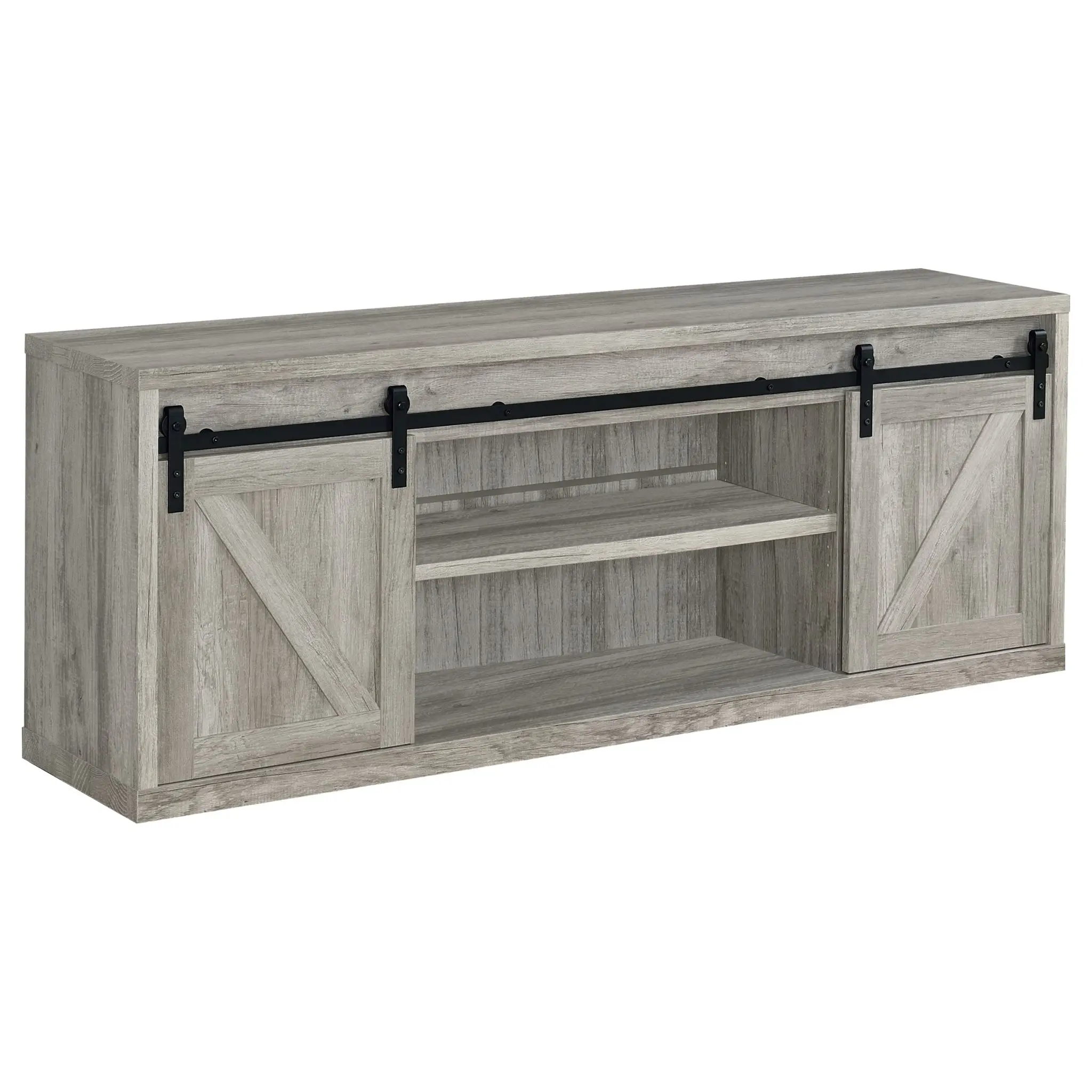 Brockton 71-inch TV Stand Grey Driftwood - Image 2