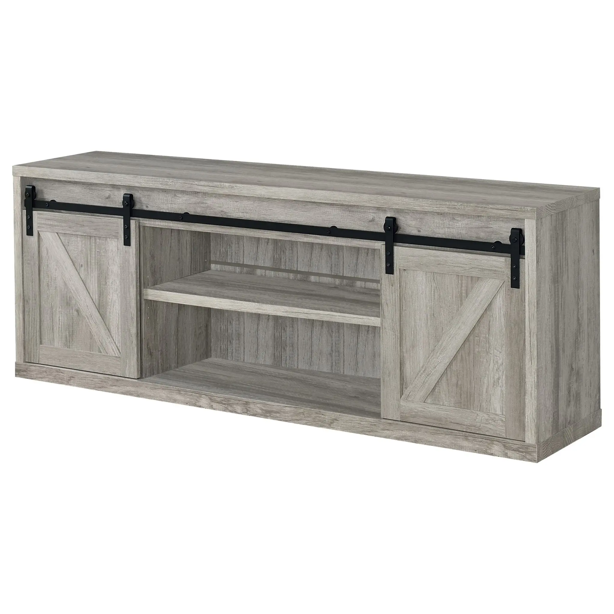 Brockton 71-inch TV Stand Grey Driftwood - Image 3