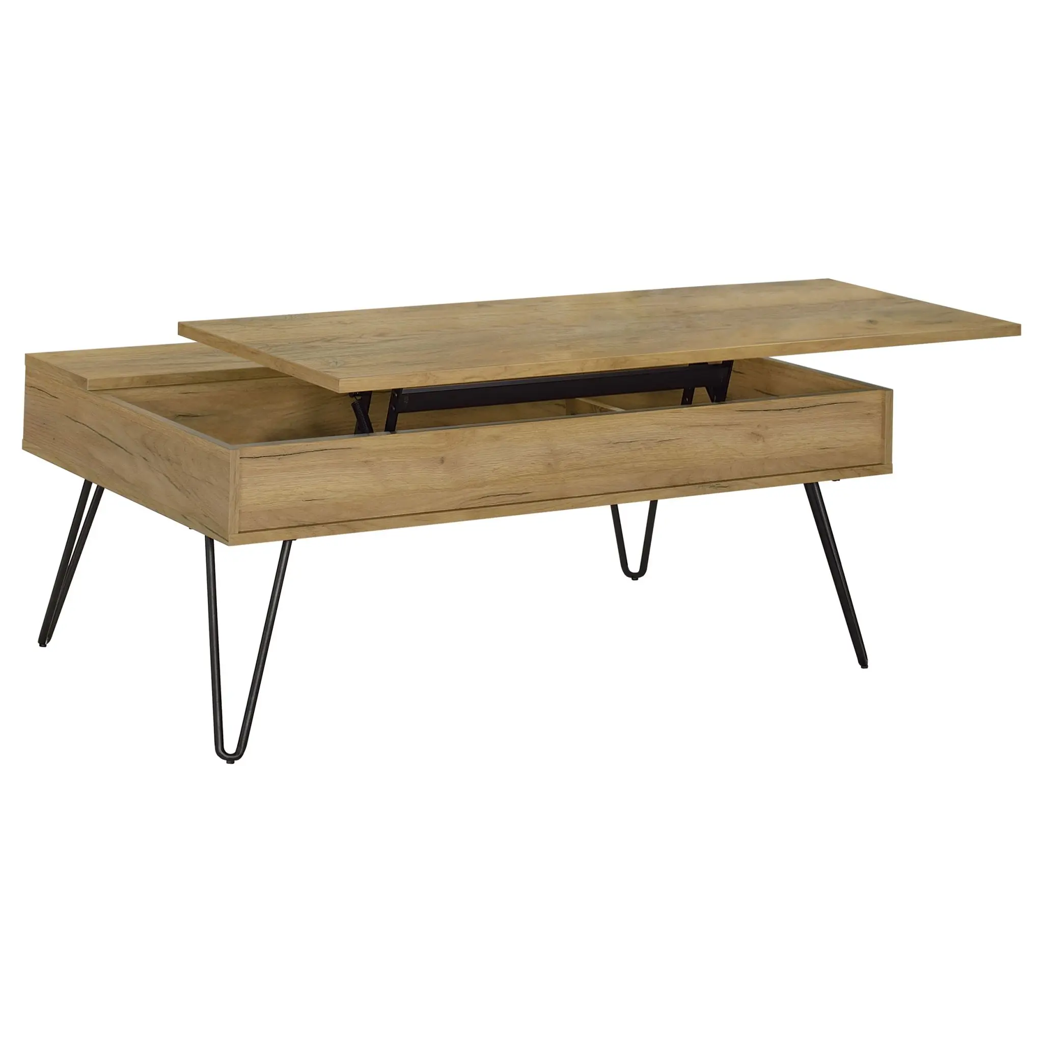 Fanning Lift-Top Coffee and End Table Golden Oak - Image 2