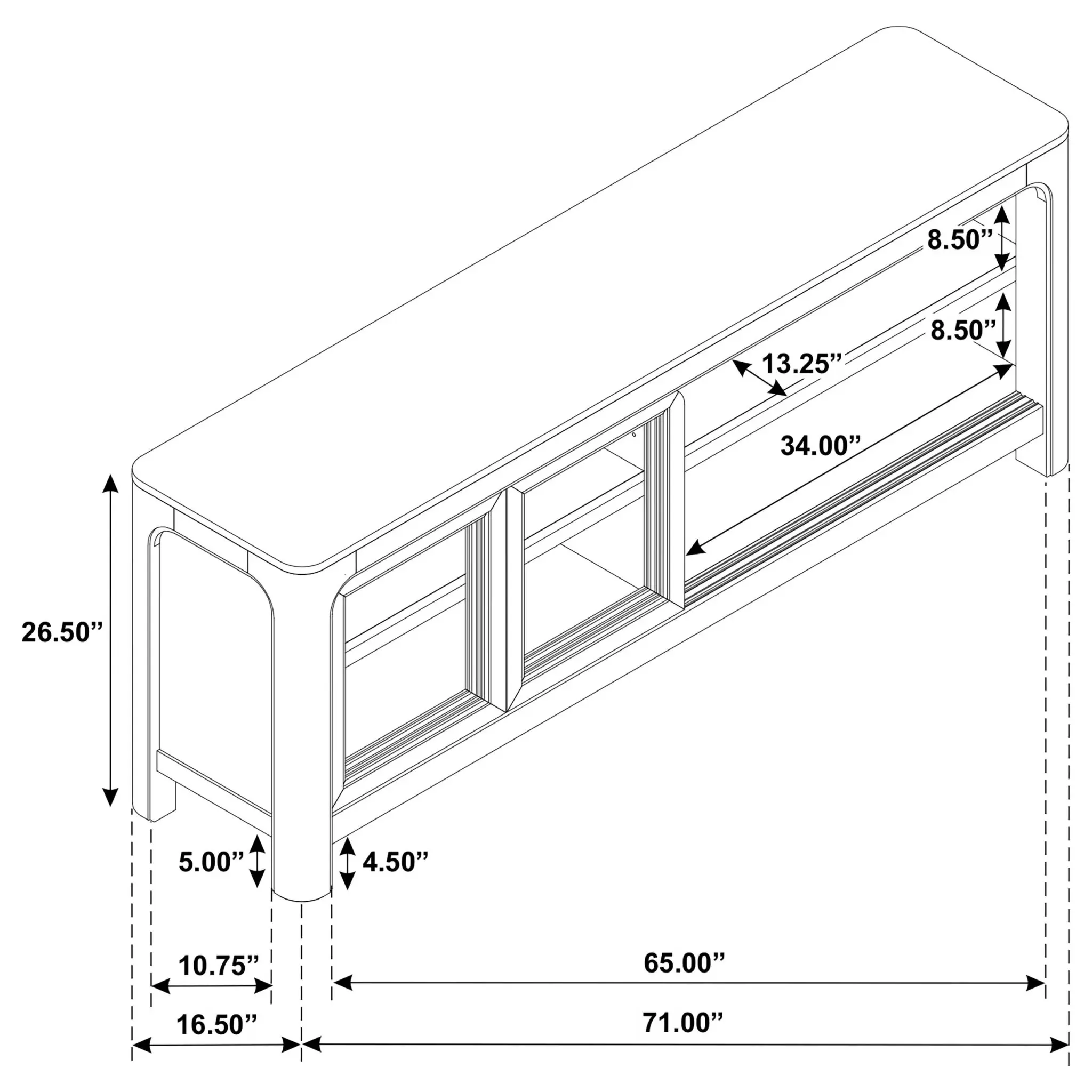 Solano 71-inch TV Stand Weathered Mango - Image 13