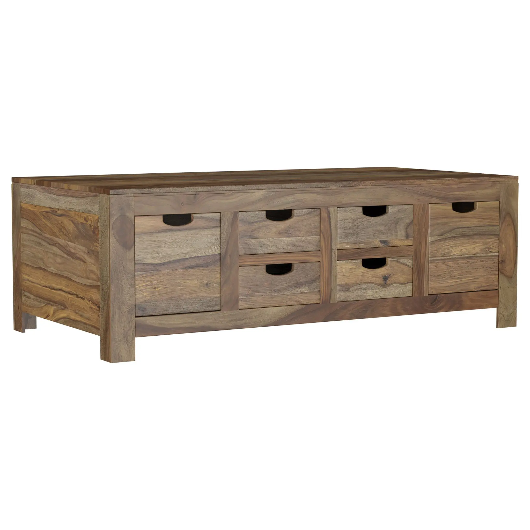 Esther Solid Wood Coffee and End Table Natural Sheesham - Image 2
