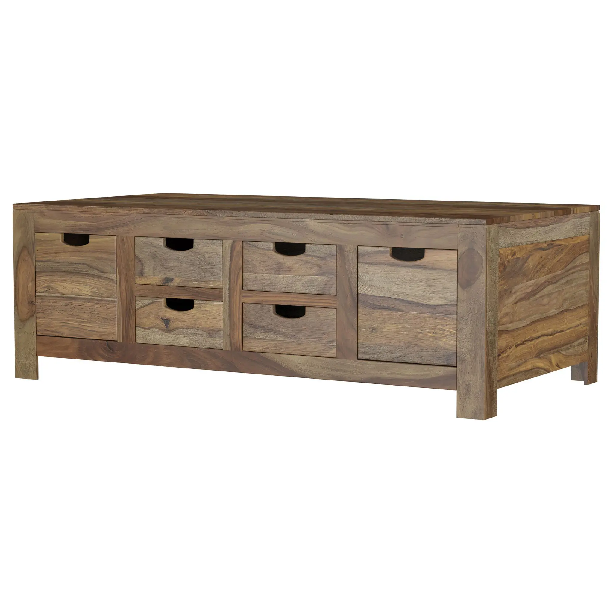 Esther Solid Wood Coffee and End Table Natural Sheesham - Image 4
