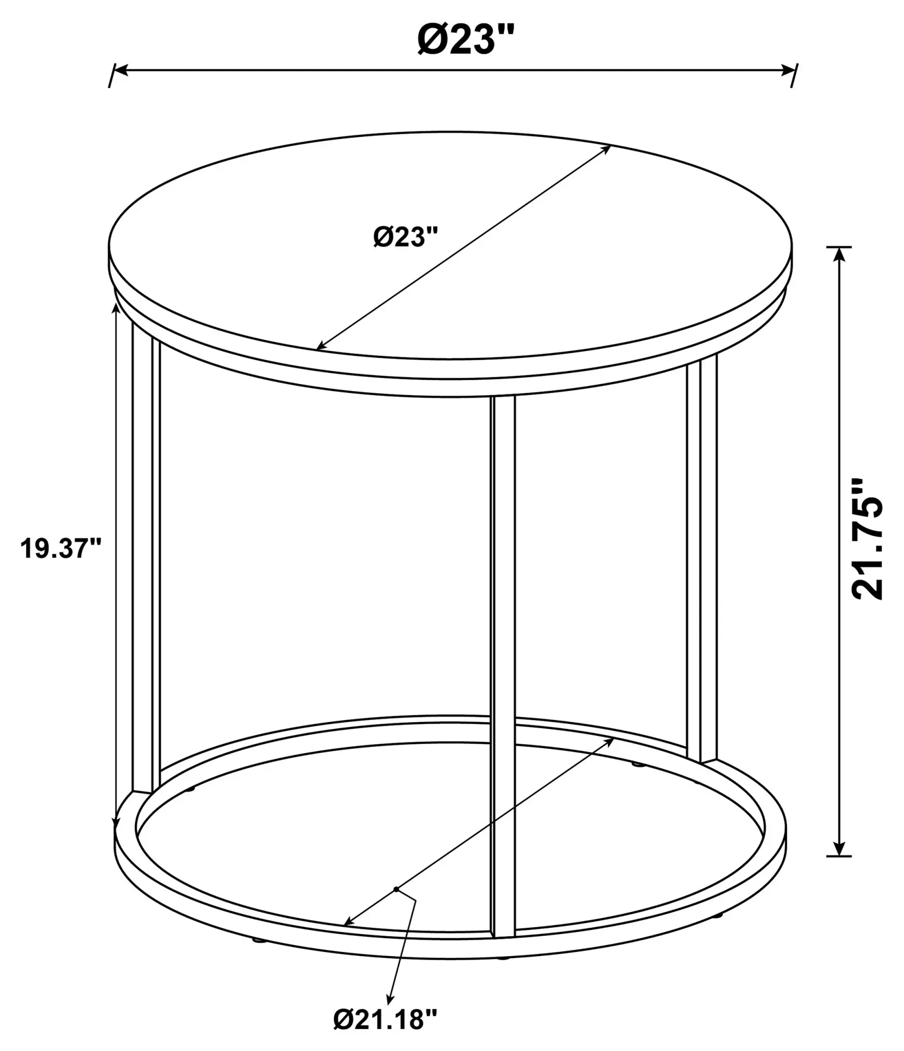 Lainey Round Side End Table - Image 4