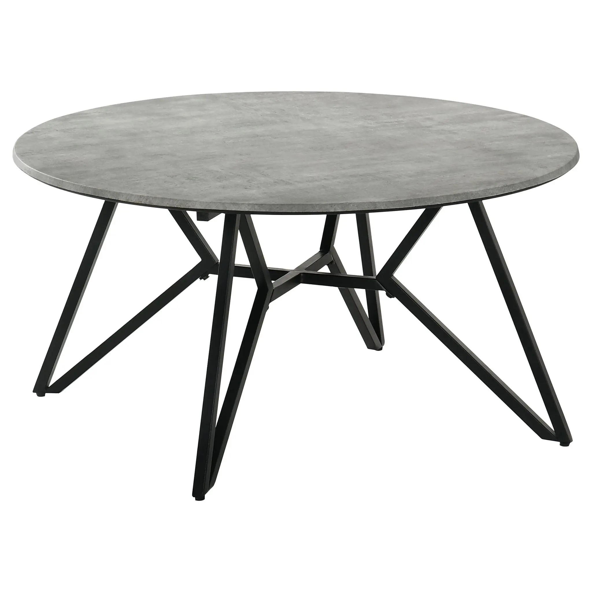 Hadi Round SmartTop Coffee and End Table Cement and Gunmetal - Image 2