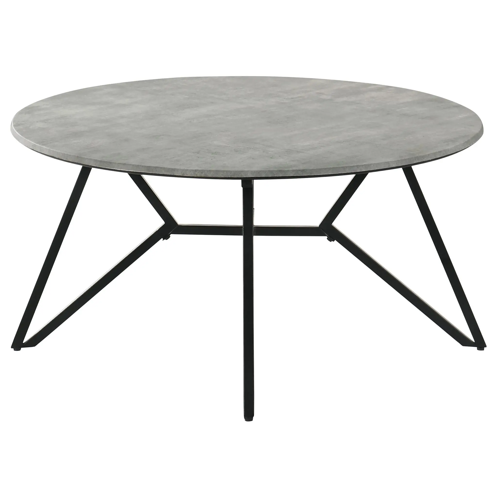 Hadi Round SmartTop Coffee and End Table Cement and Gunmetal - Image 3
