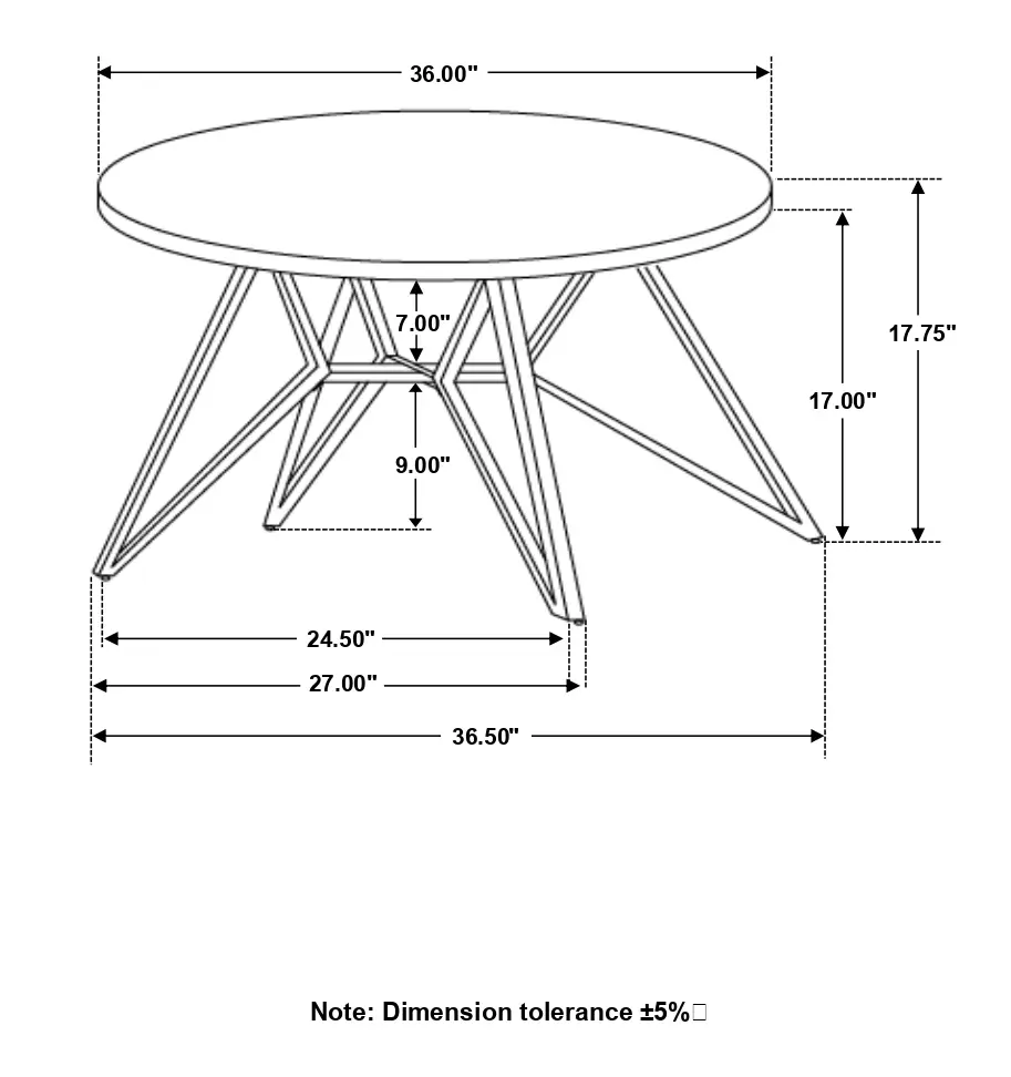 Hadi Round SmartTop Coffee and End Table Cement and Gunmetal - Image 6