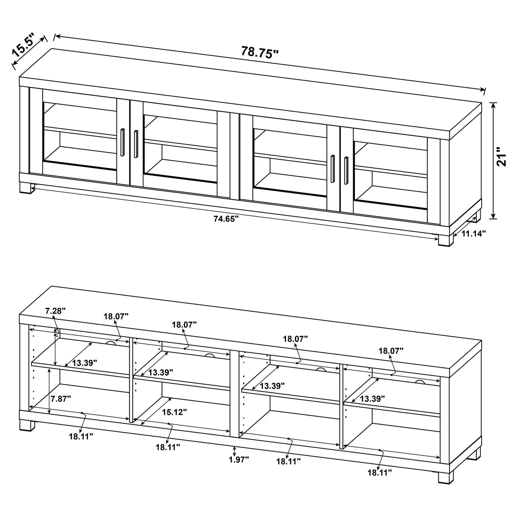 Sachin 79-inch TV Stand - Image 11