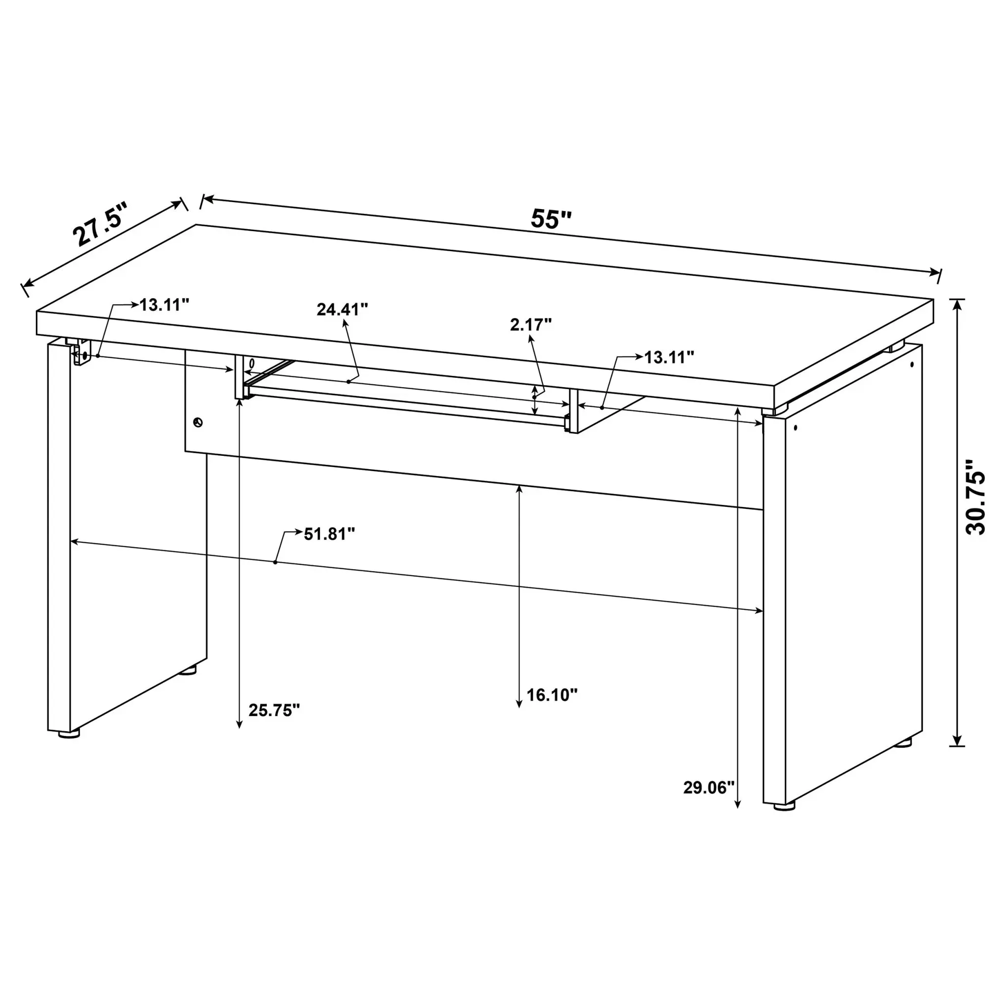 Skylar L-Shape Desk Set with Mobile File Cabinet Cappuccino - Image 11