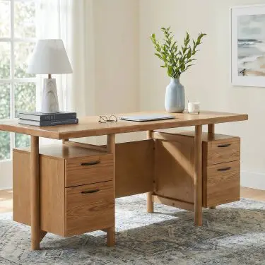 Roldan 69-inch Computer Desk Light Ash