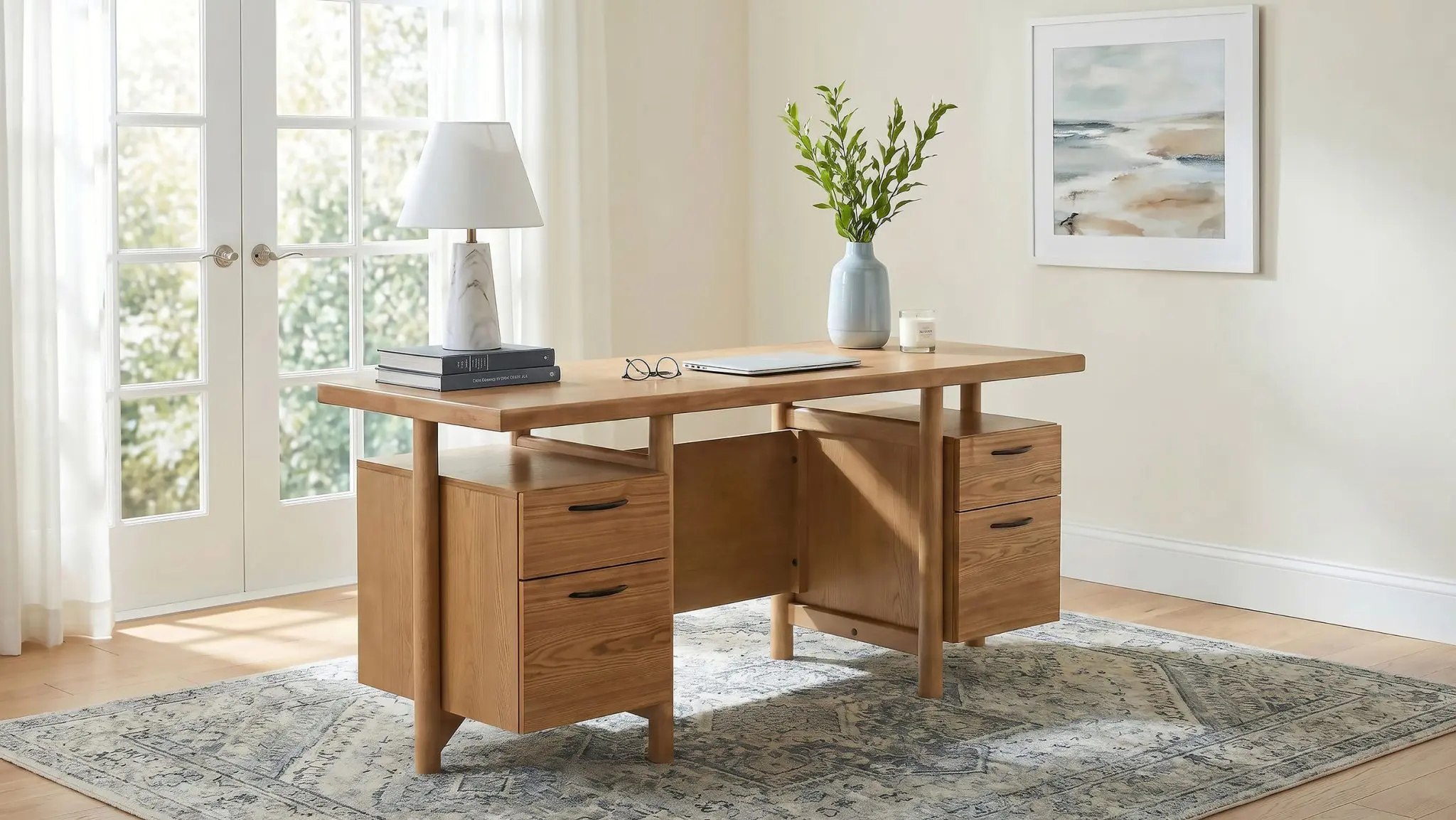 Roldan 69-inch Computer Desk Light Ash