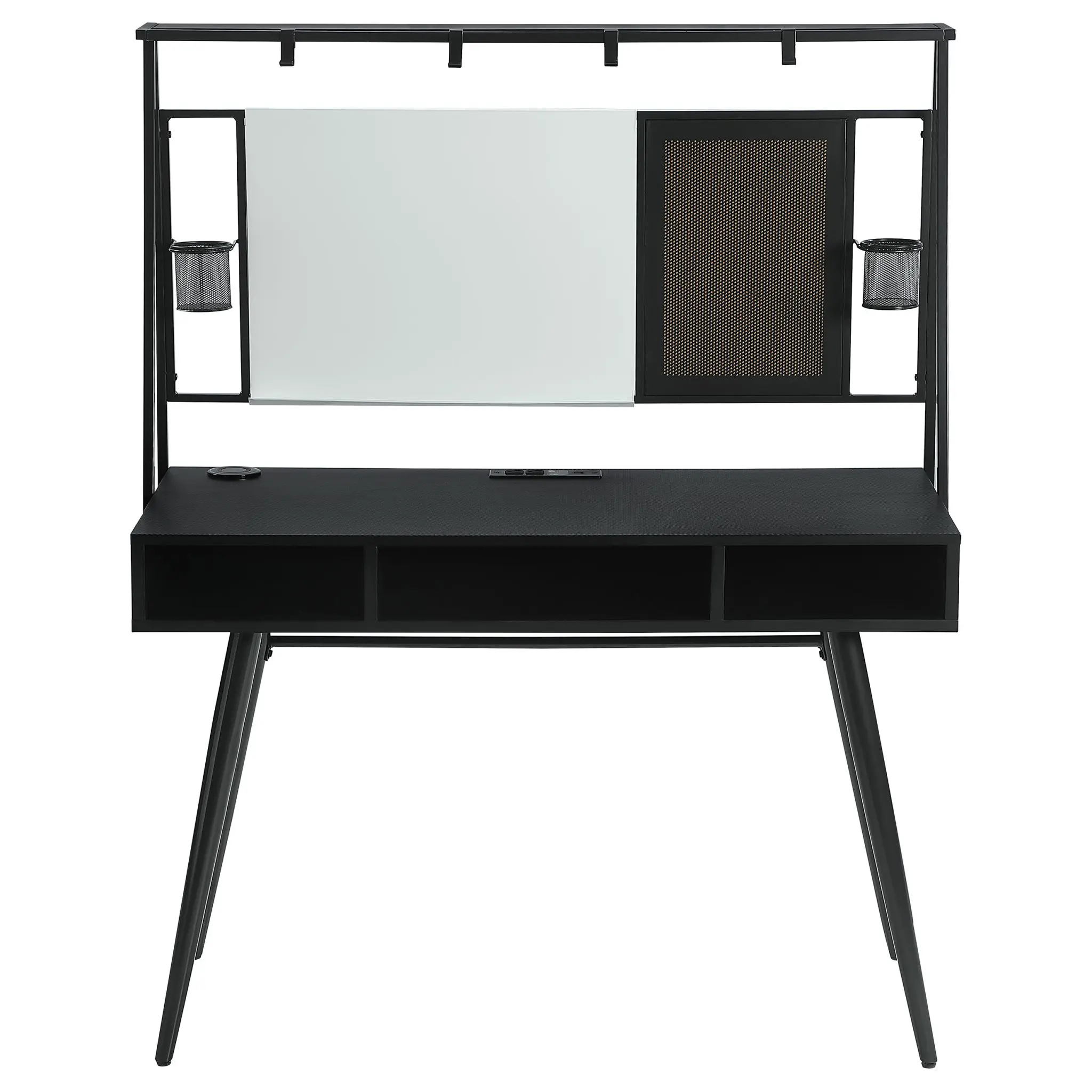 Jessie 47-inch Writing Desk with Whiteboard and USB Black - Image 3